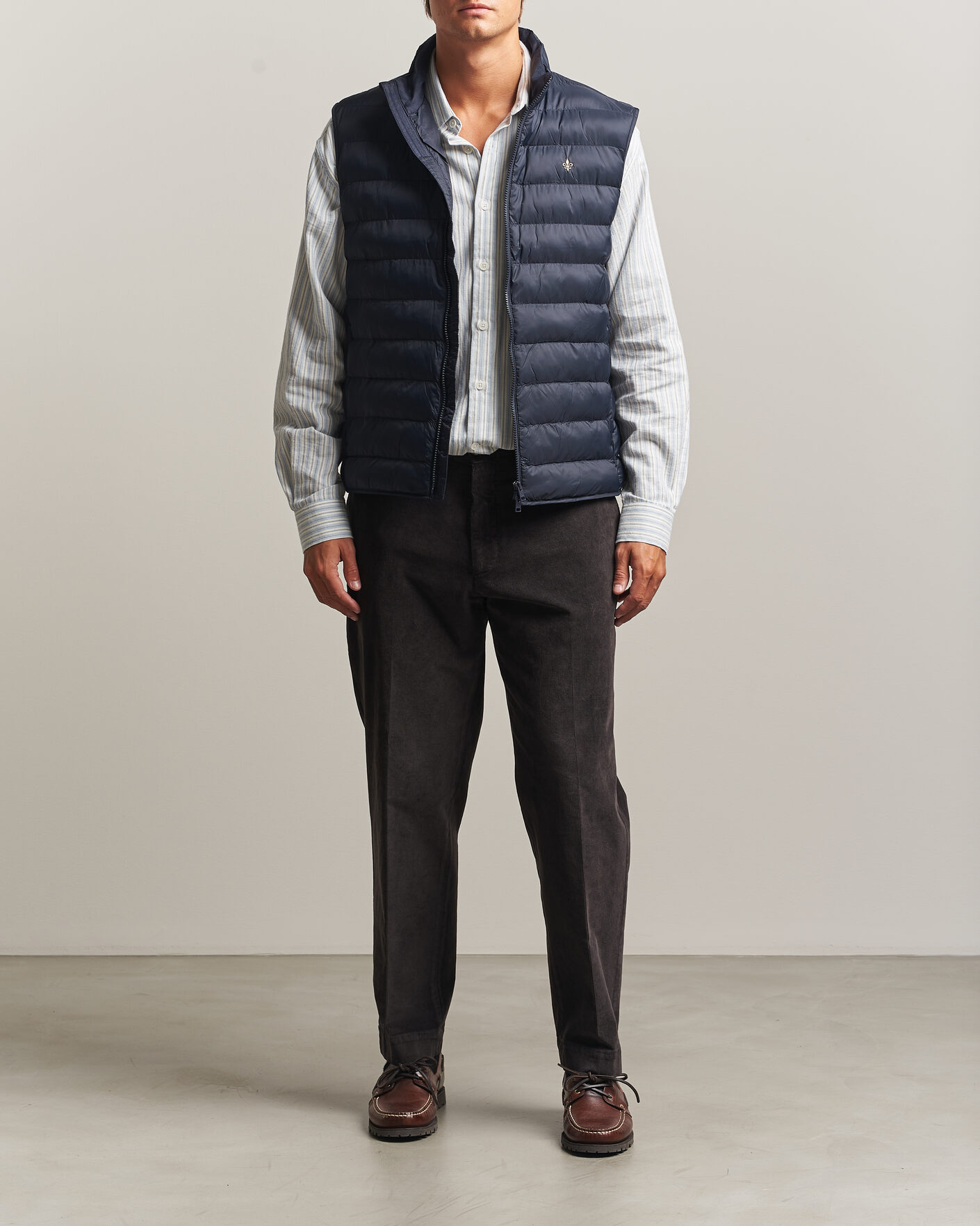 Hombres | Chalecos | Morris | Norfolk Liner Vest Blue