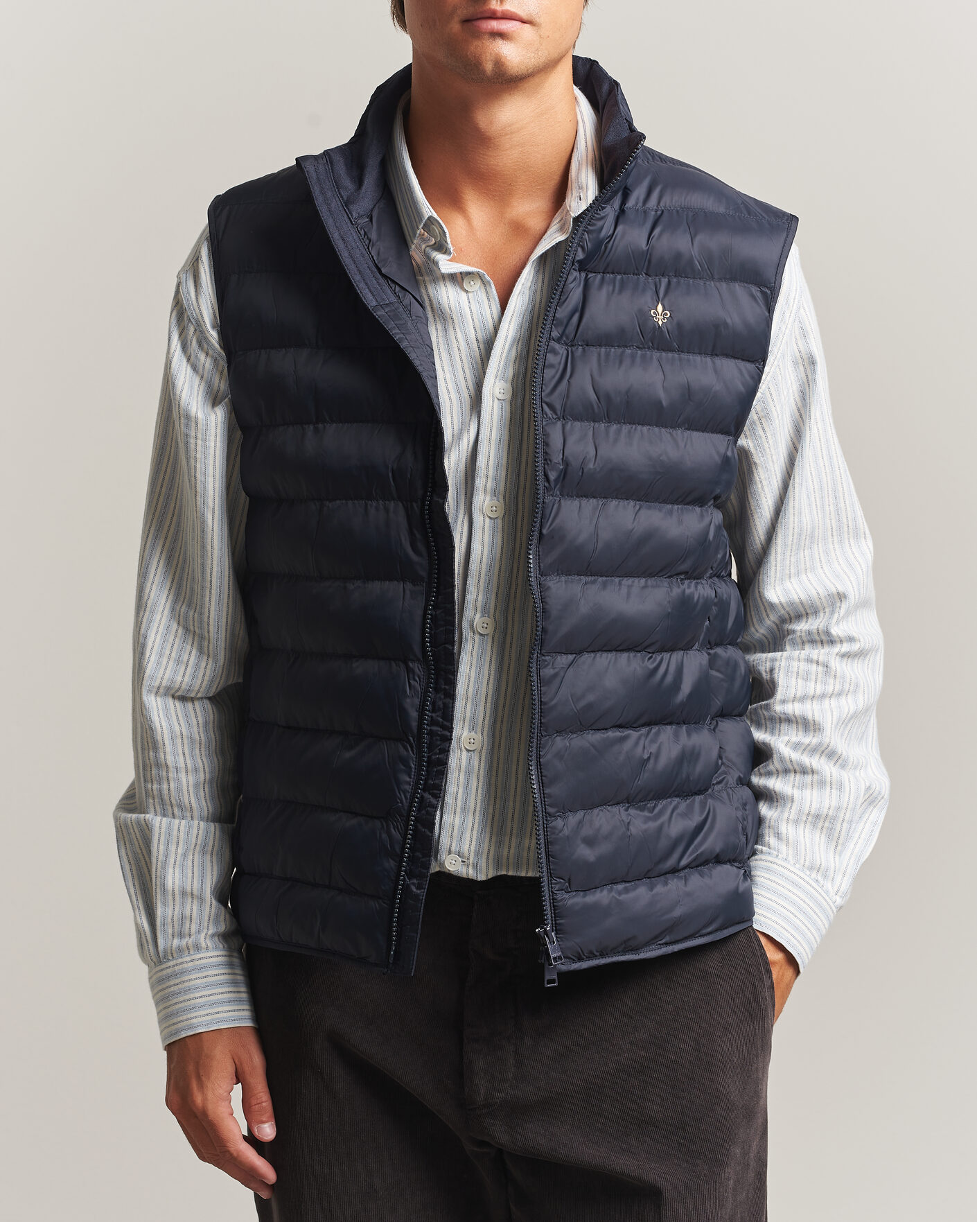 Hombres | Chalecos | Morris | Norfolk Liner Vest Blue