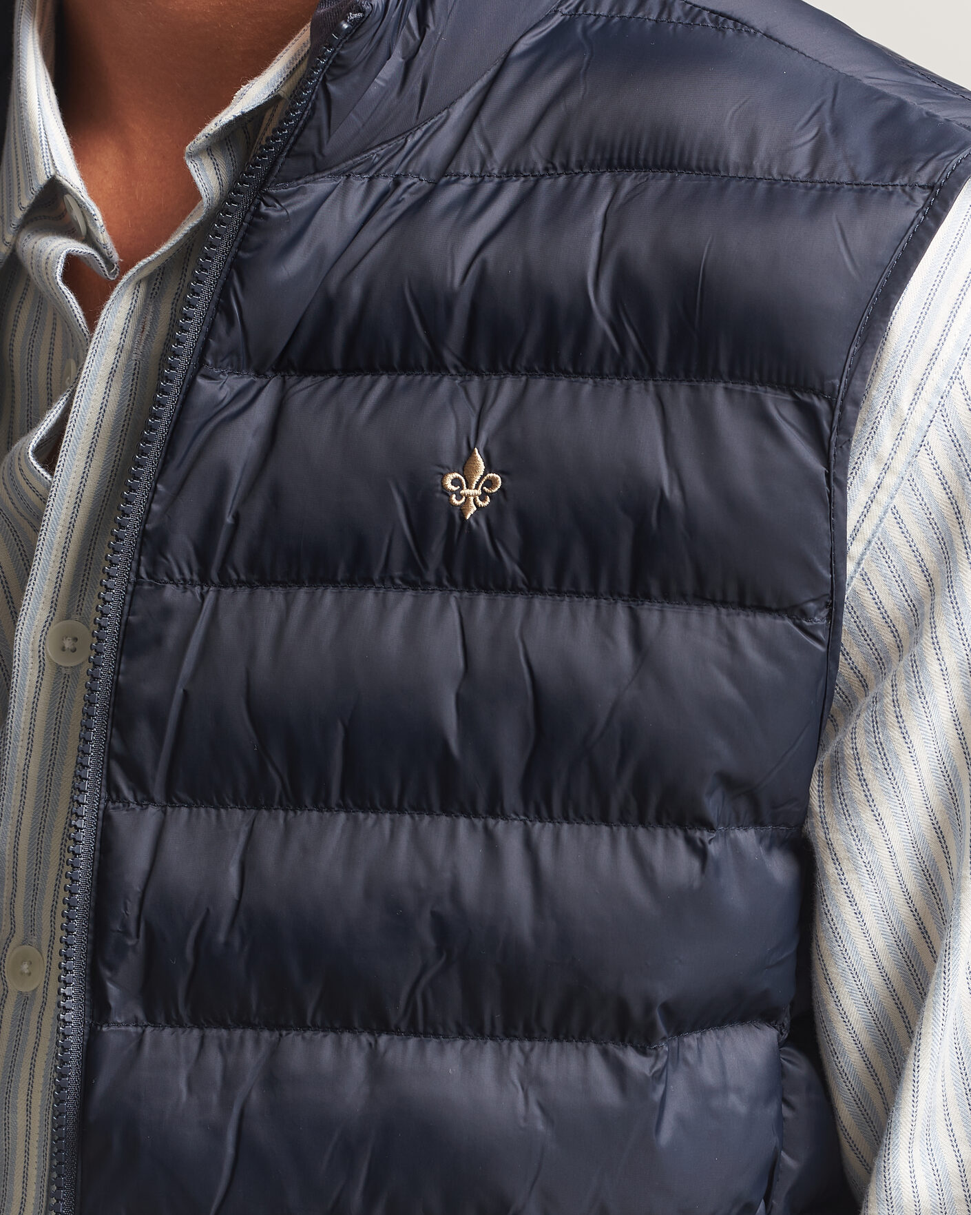 Hombres | Chalecos | Morris | Norfolk Liner Vest Blue