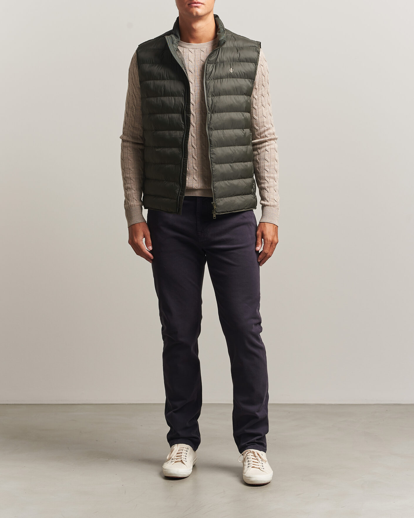 Hombres | Chalecos | Morris | Norfolk Liner Vest Olive