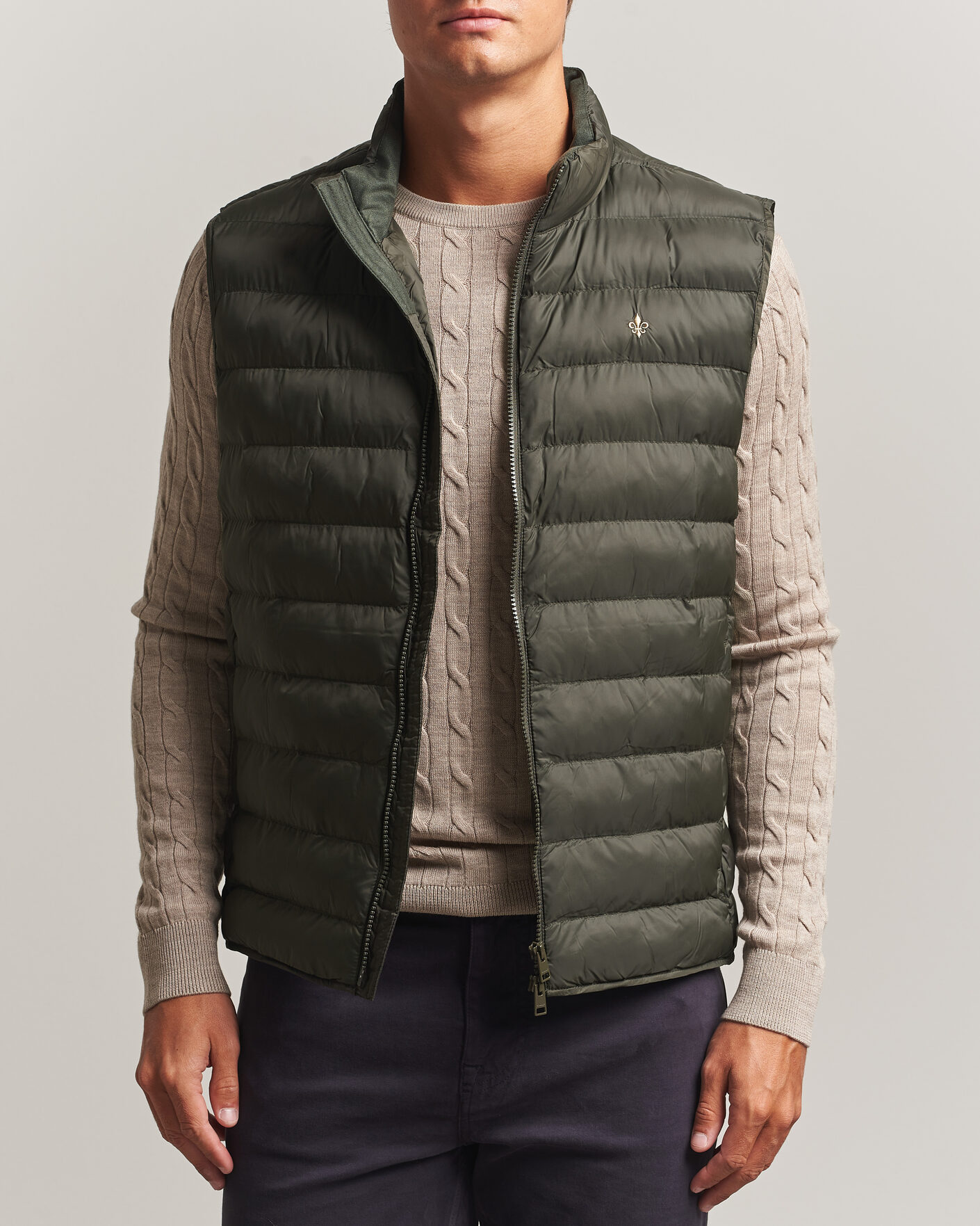 Hombres | Chalecos | Morris | Norfolk Liner Vest Olive