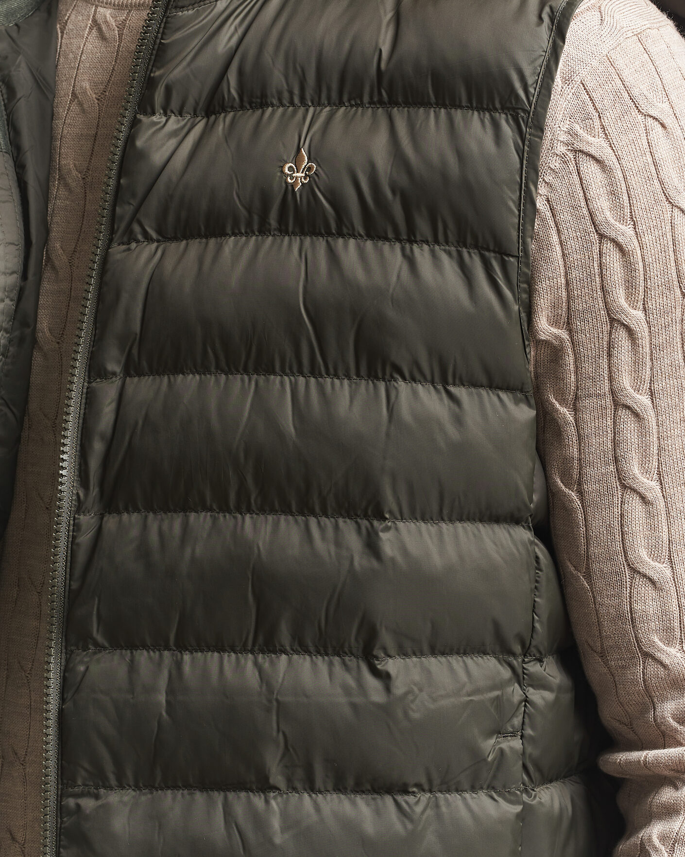 Hombres | Chalecos | Morris | Norfolk Liner Vest Olive