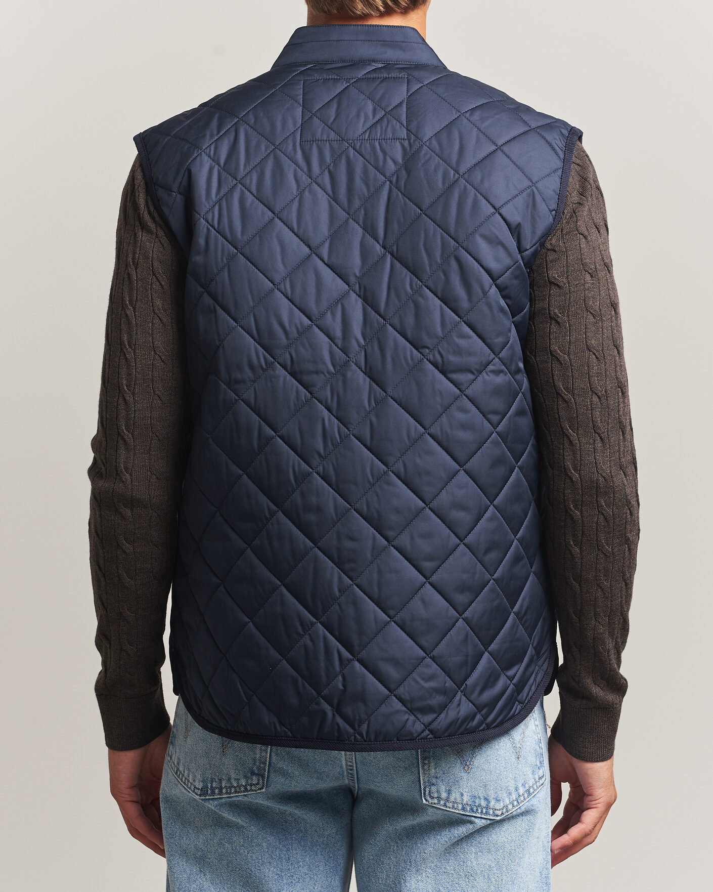 Hombres | Chalecos | Morris | Teddy Quilted Vest Old Blue