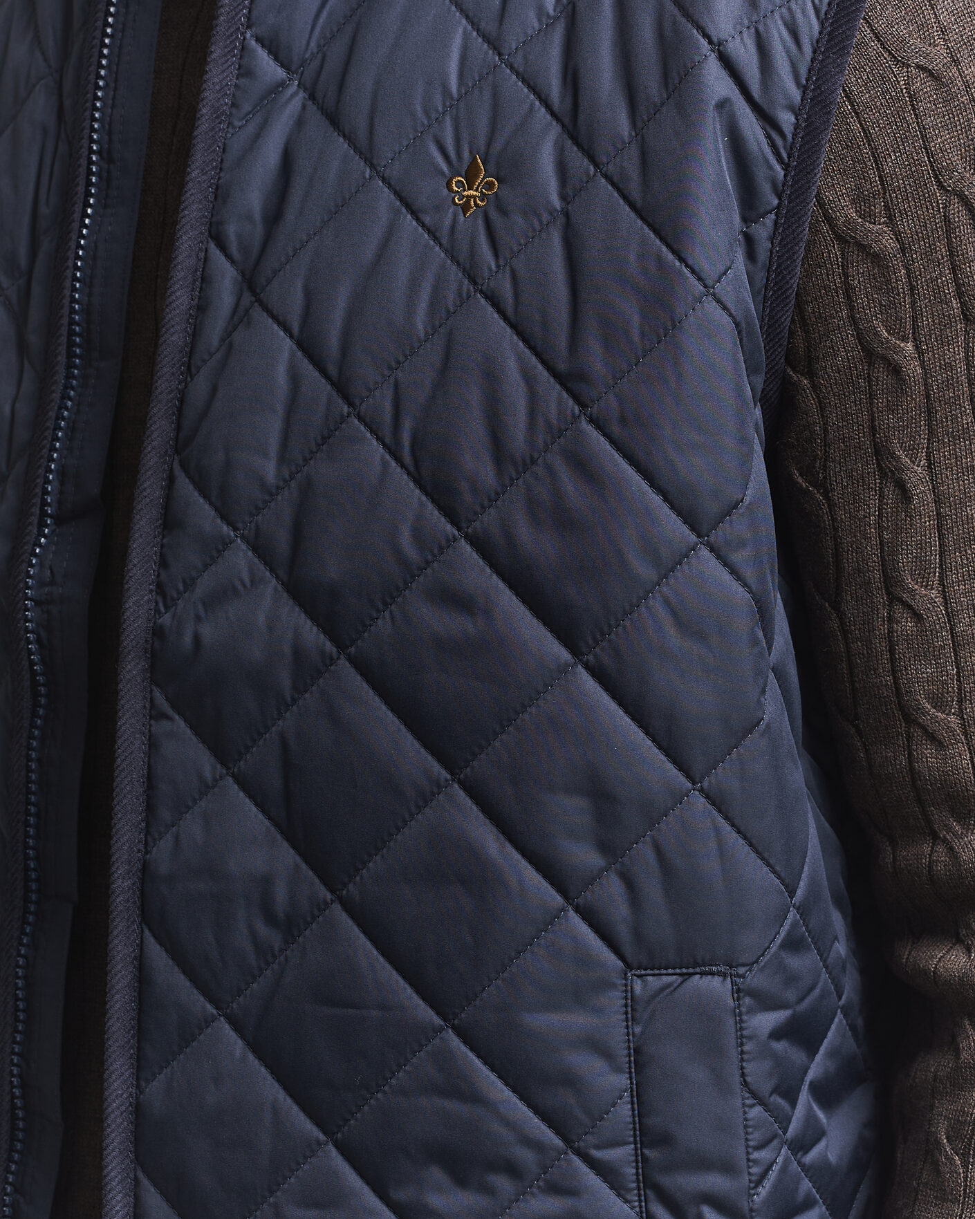 Hombres | Chalecos | Morris | Teddy Quilted Vest Old Blue