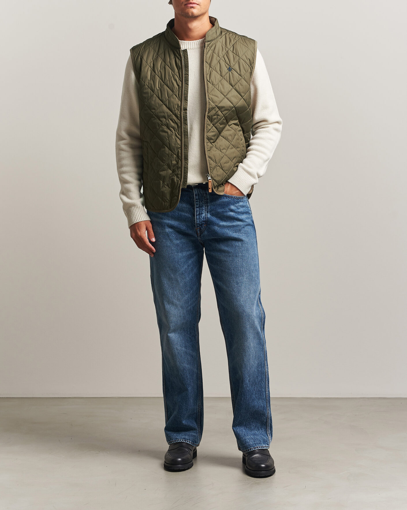 Hombres | Chalecos | Morris | Teddy Quilted Vest Olive
