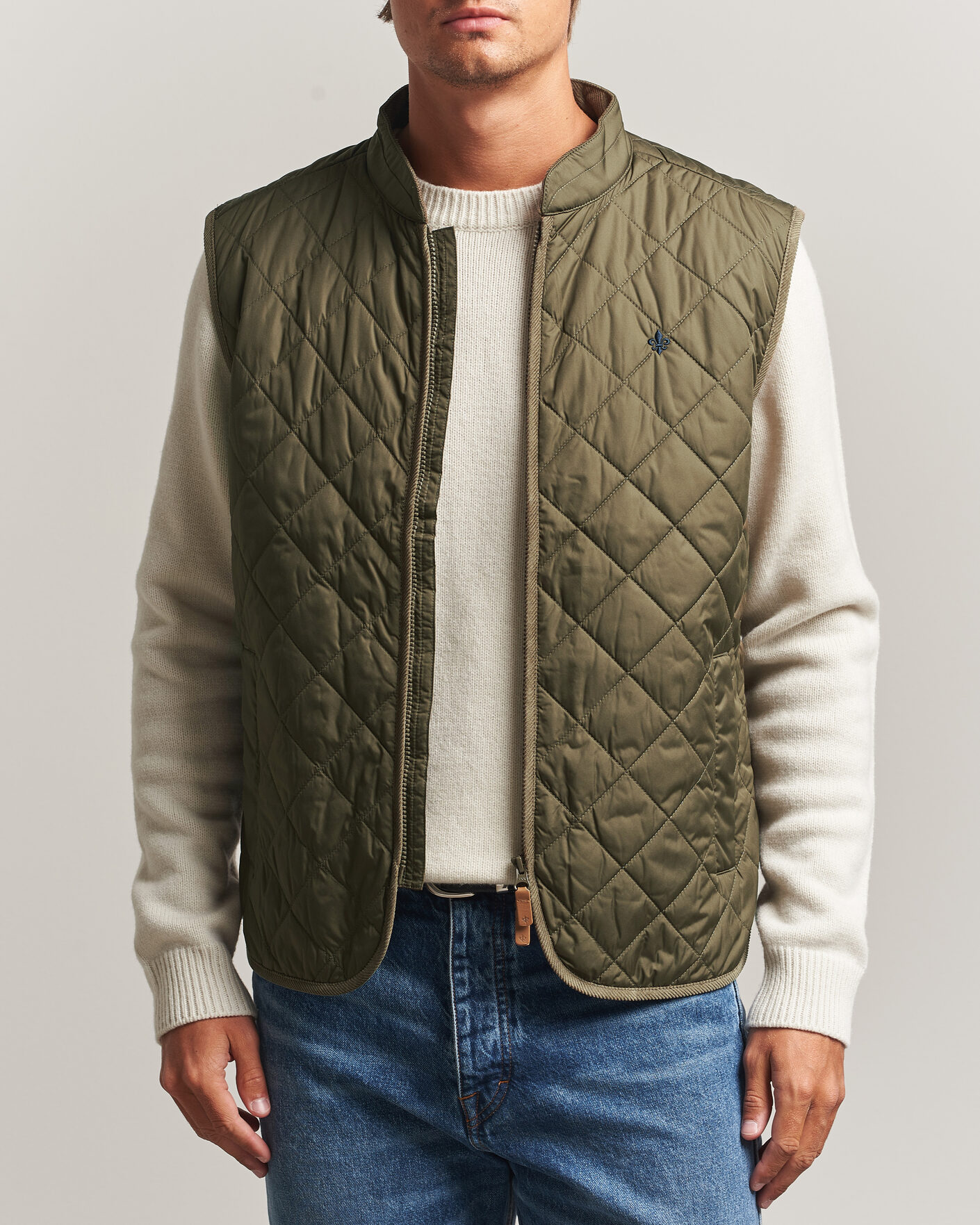 Hombres | Chalecos | Morris | Teddy Quilted Vest Olive