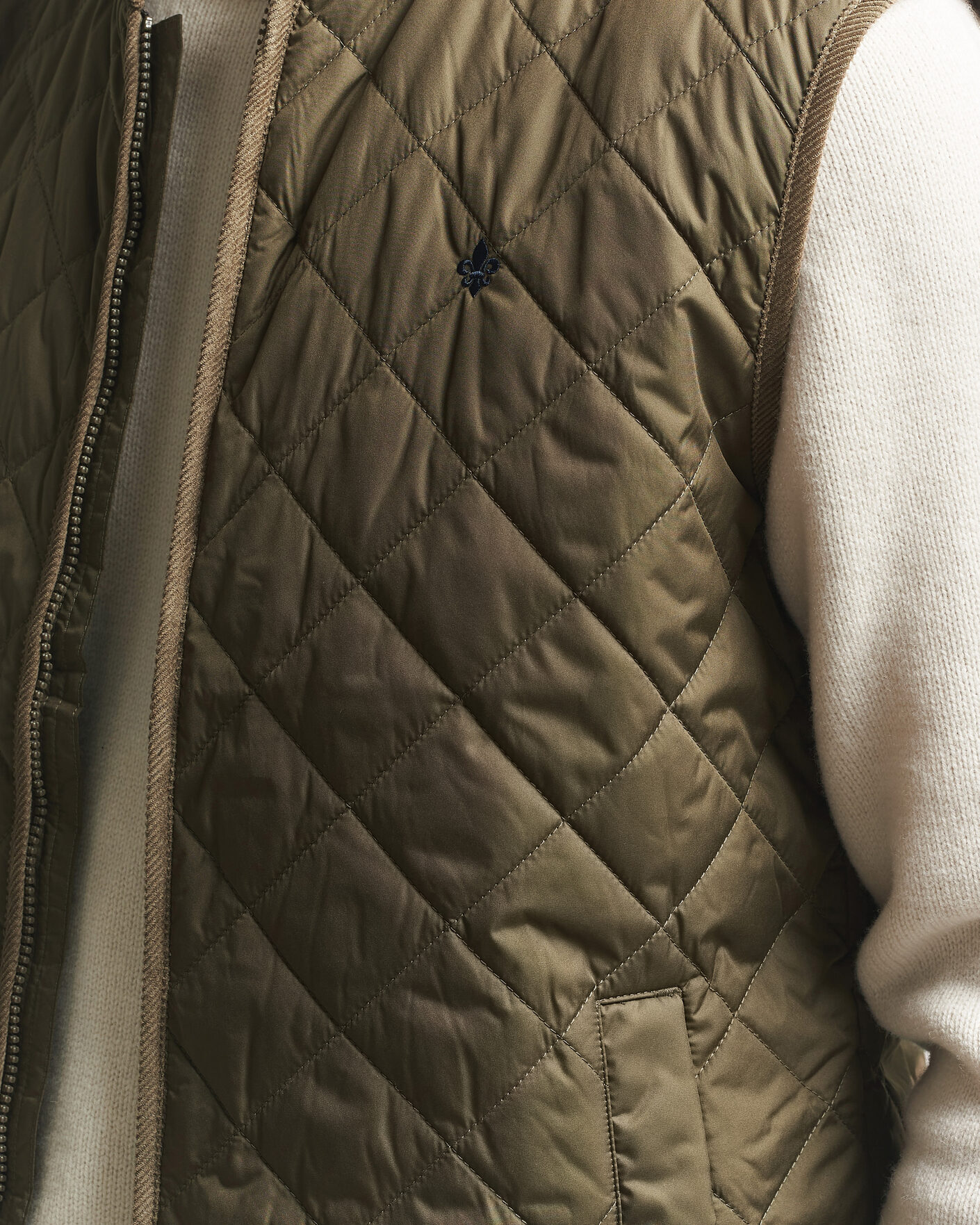 Hombres | Chalecos | Morris | Teddy Quilted Vest Olive
