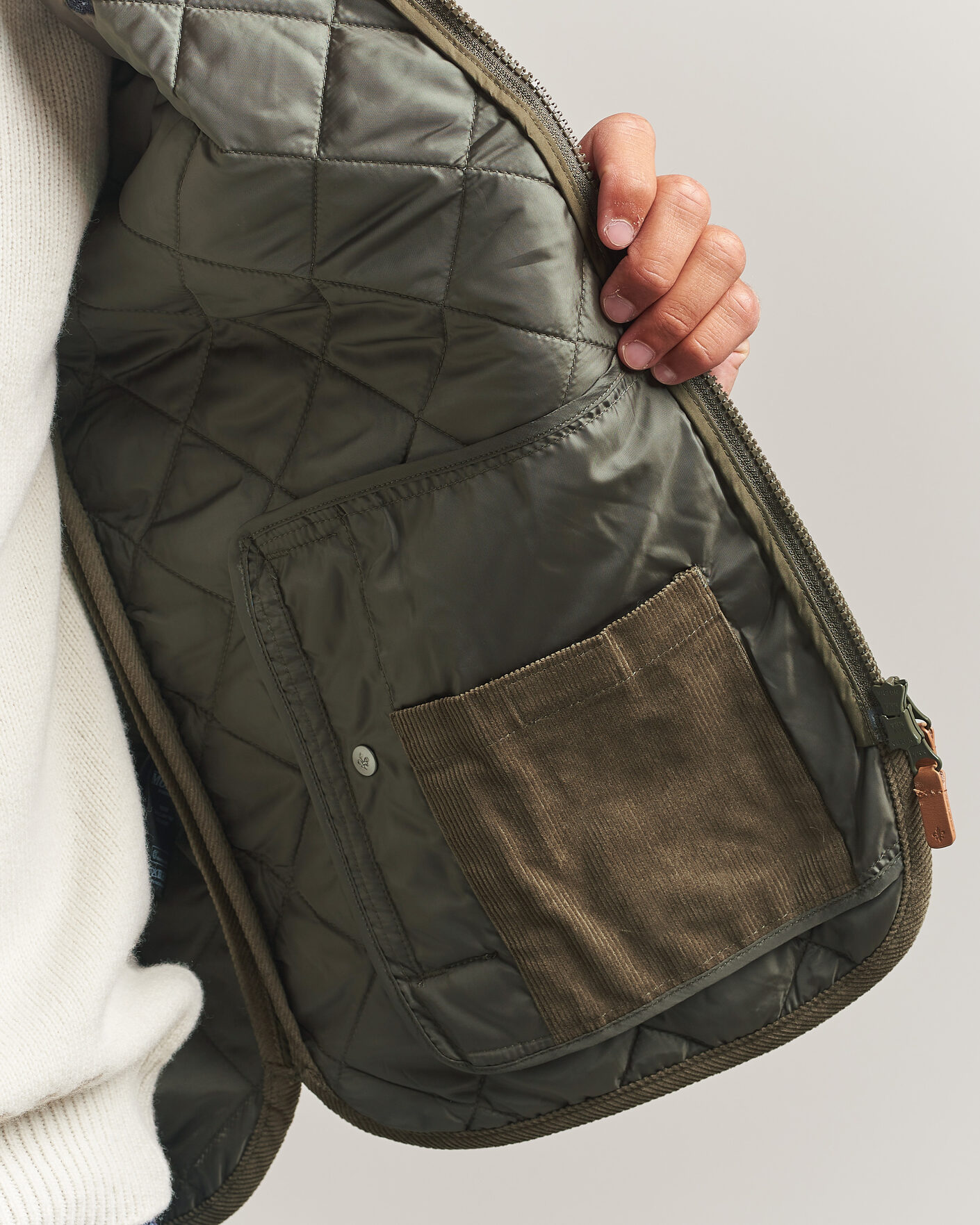 Hombres | Chalecos | Morris | Teddy Quilted Vest Olive