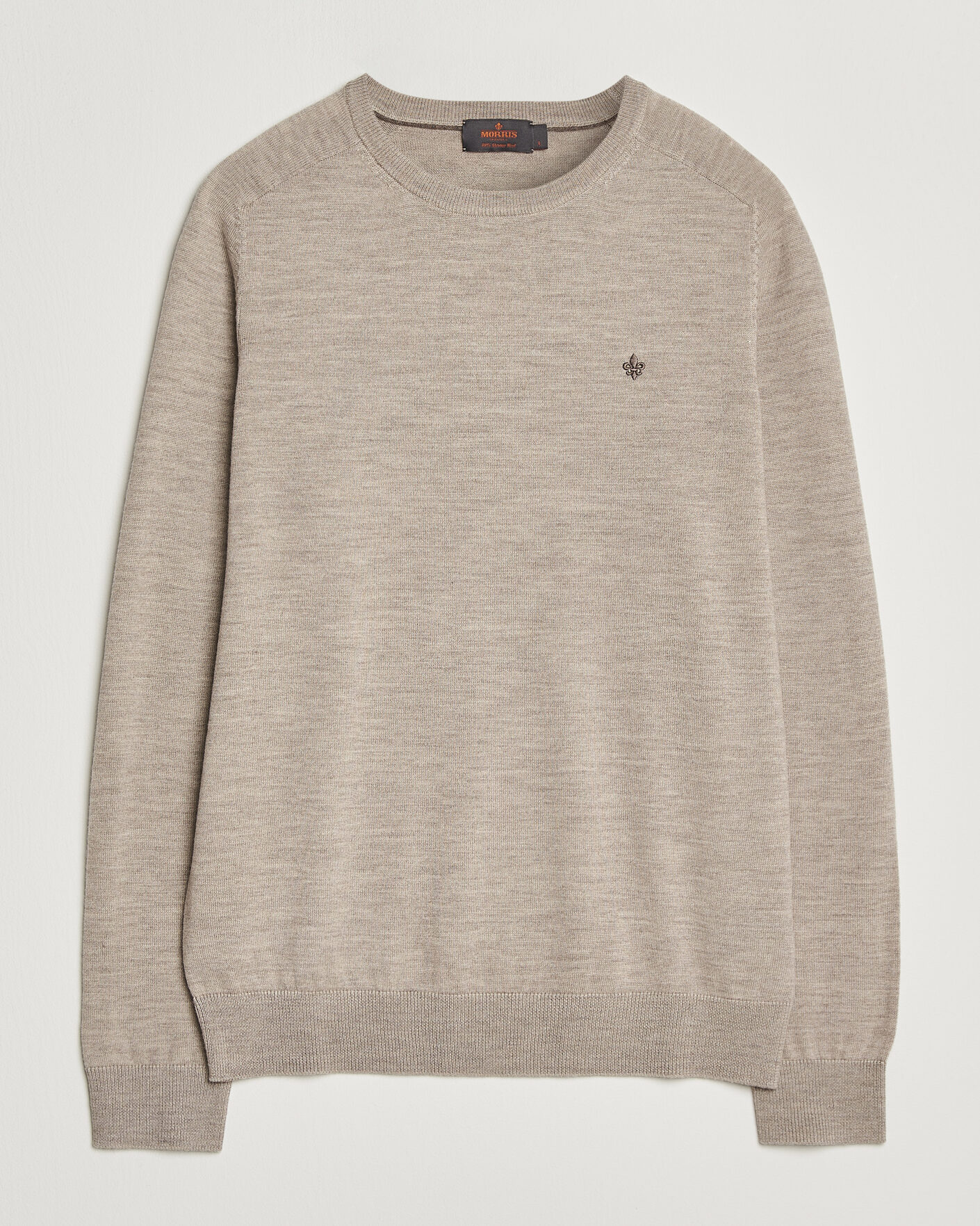 Hombres | Jerséis y prendas de punto | Morris | Merino O-Neck Khaki
