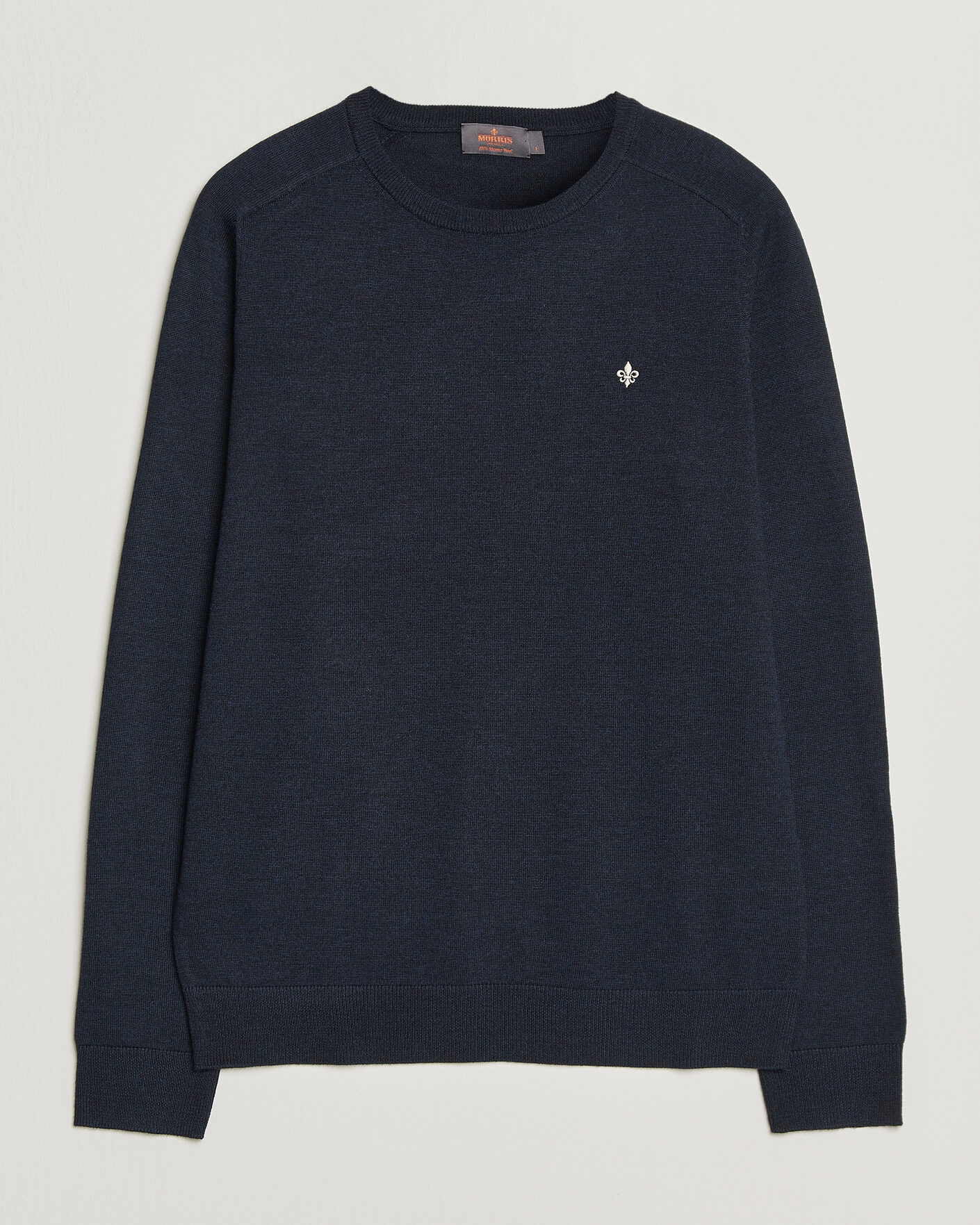 Hombres | Jerséis y prendas de punto | Morris | Merino O-Neck Navy