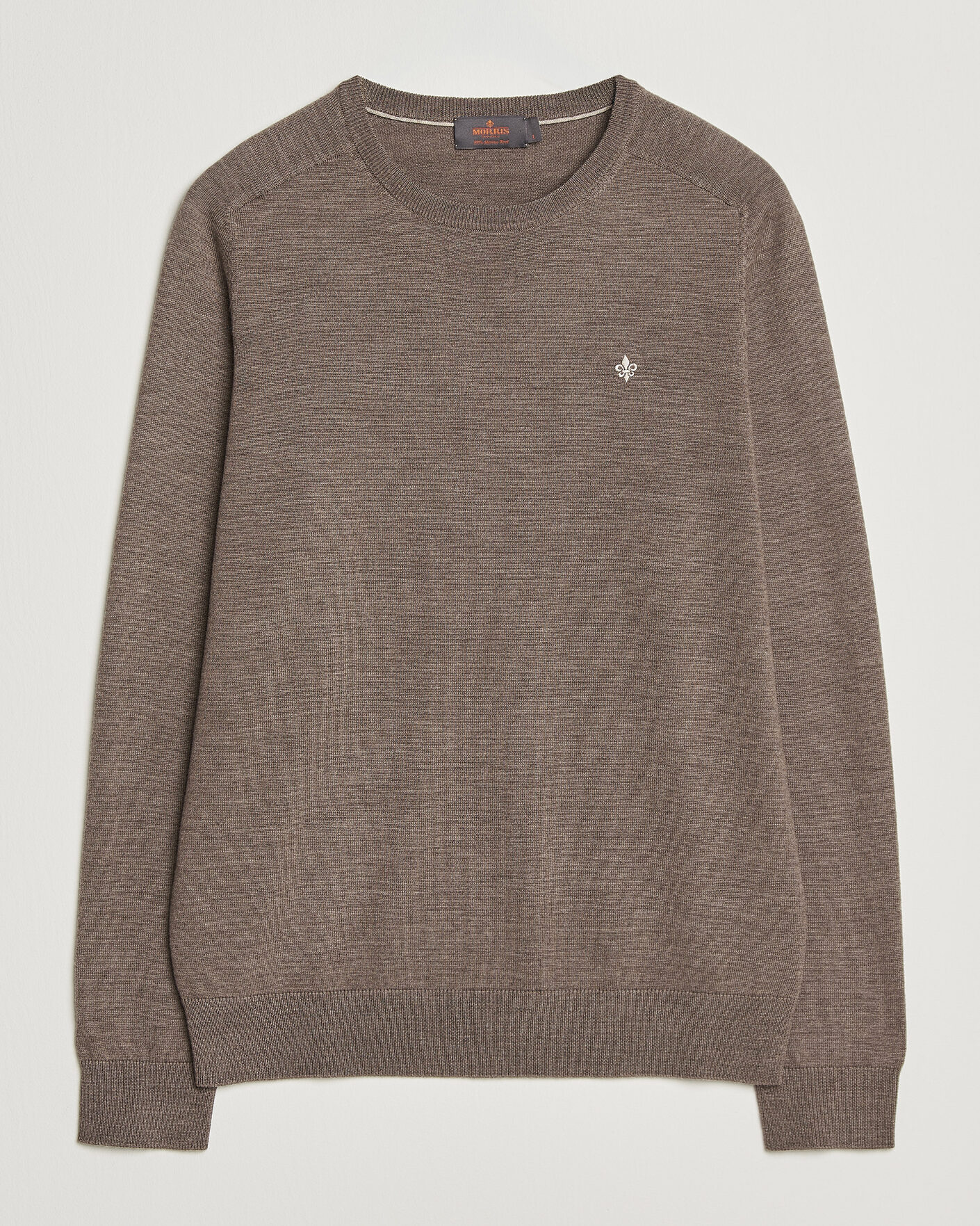 Hombres | Jerséis y prendas de punto | Morris | Merino O-Neck Brown