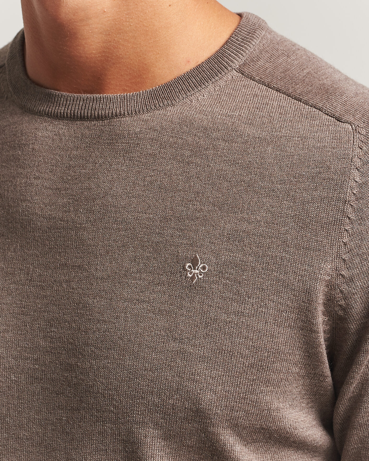 Hombres | Jerséis y prendas de punto | Morris | Merino O-Neck Brown