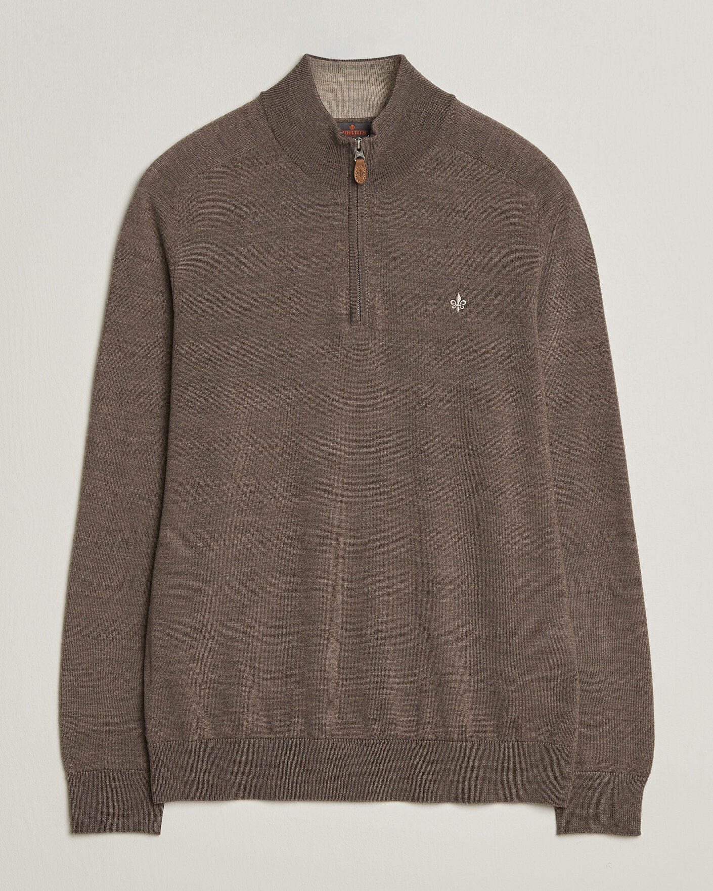 Hombres | Jerséis y prendas de punto | Morris | John Merino Half Zip Brown