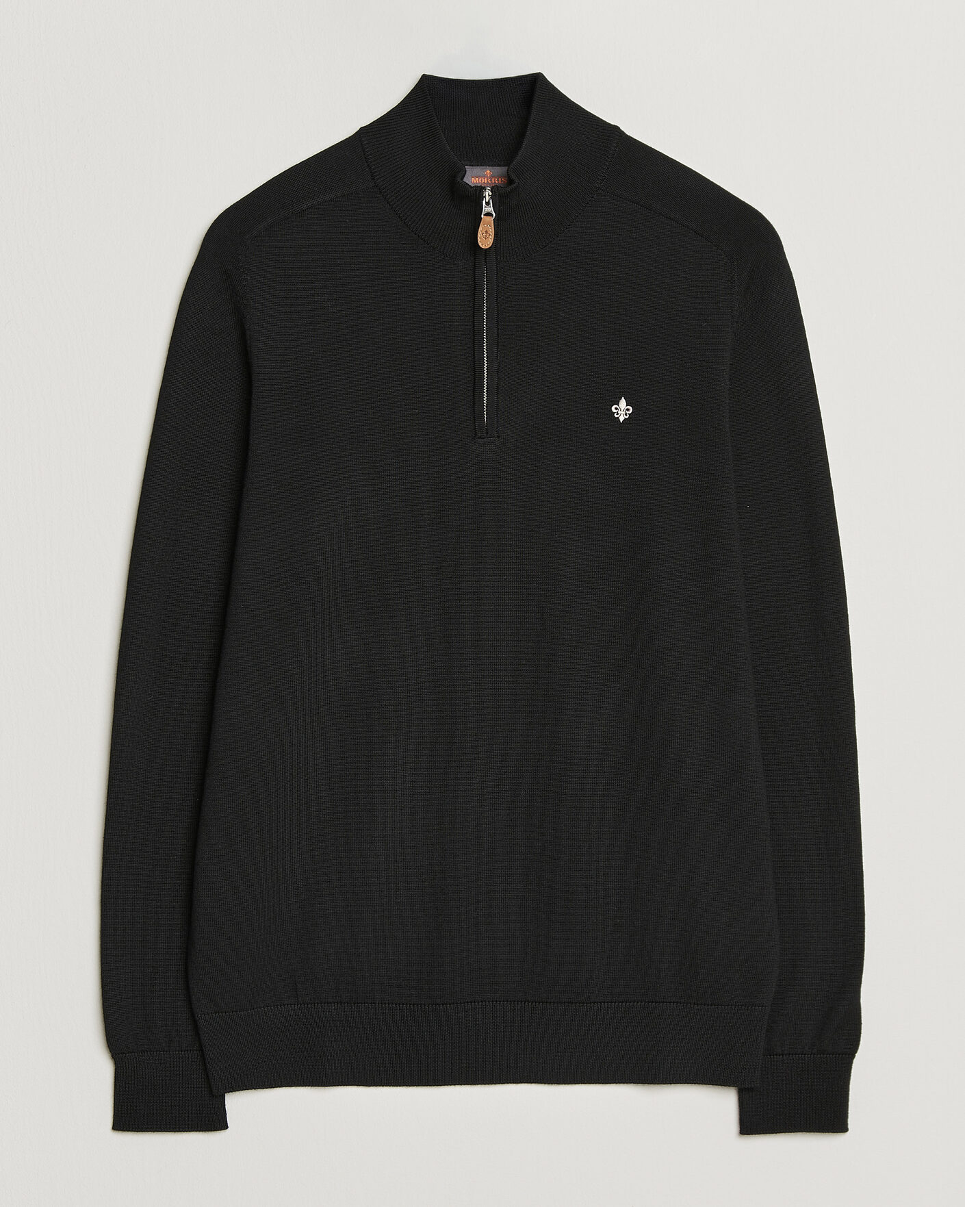Hombres | Jerséis y prendas de punto | Morris | John Merino Half Zip Black