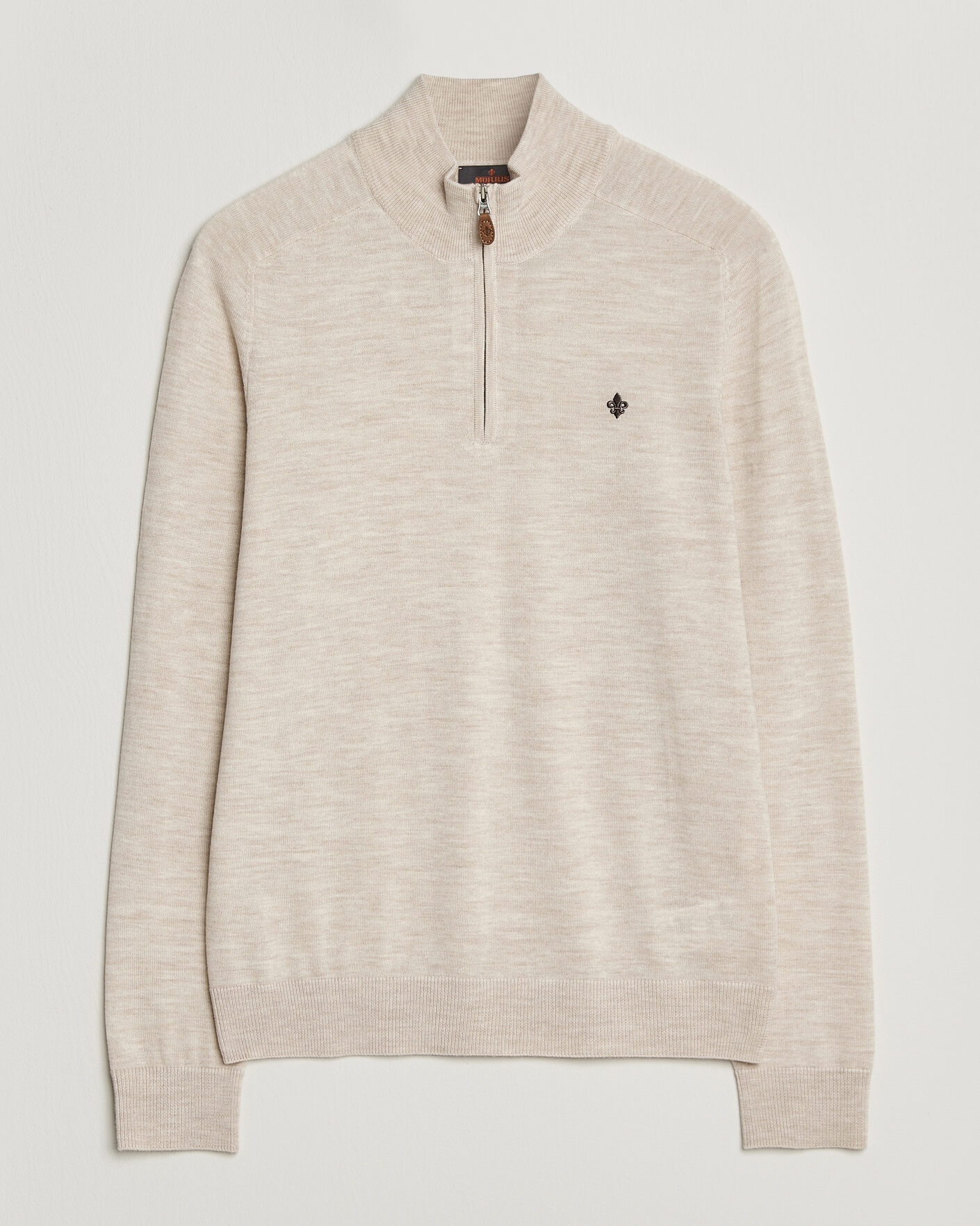 Hombres | Jerséis y prendas de punto | Morris | John Merino Half Zip Off White