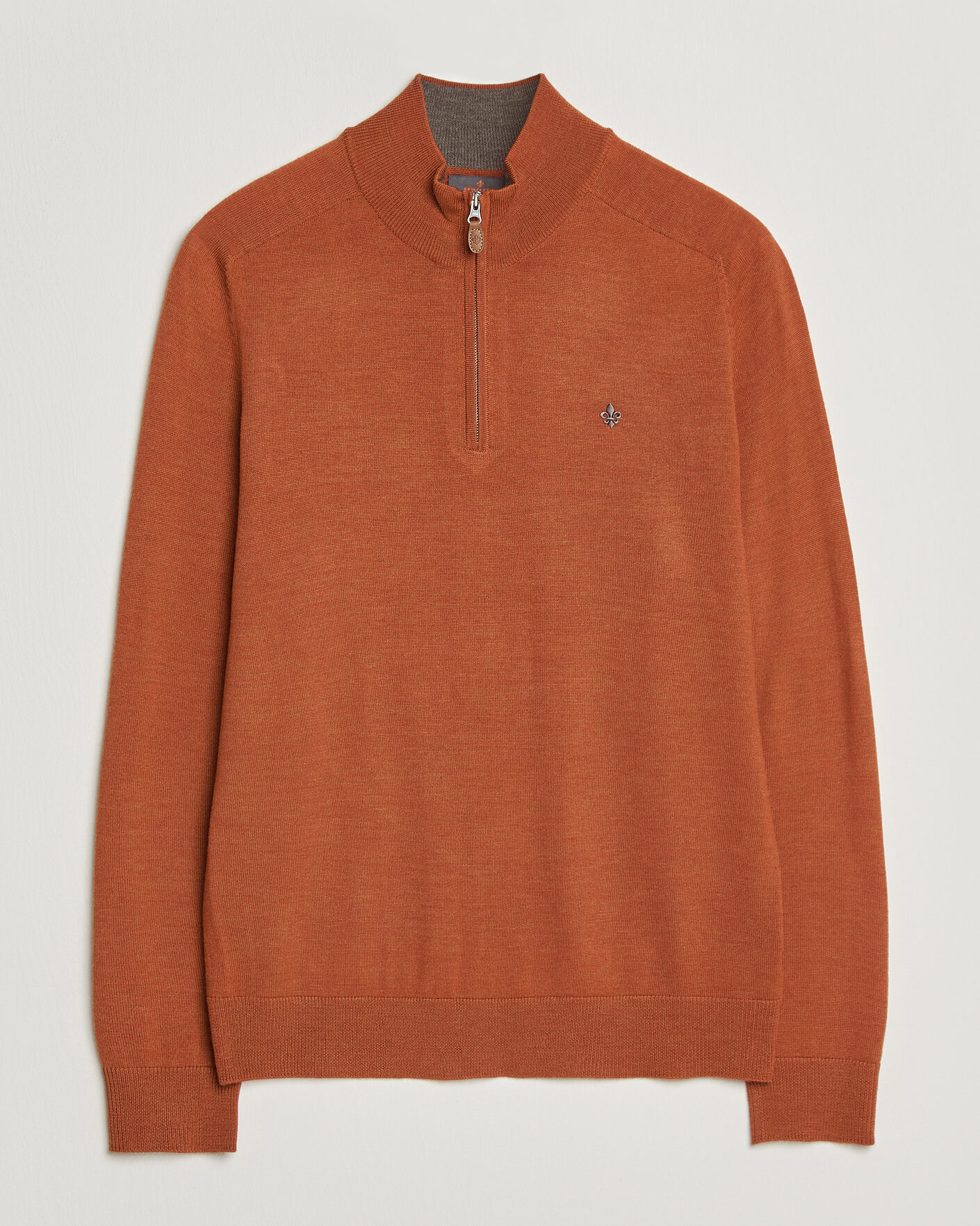 Hombres | Jerséis y prendas de punto | Morris | John Merino Half Zip Orange