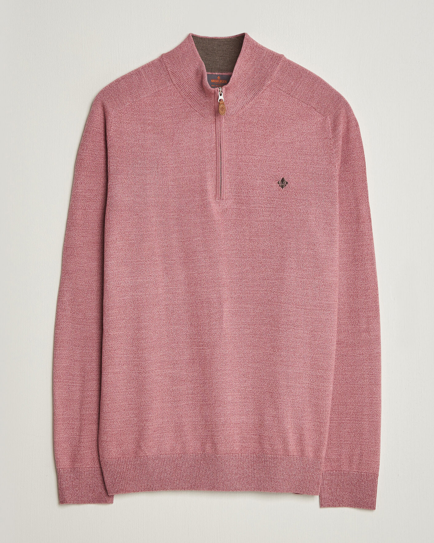 Hombres | Jerséis y prendas de punto | Morris | John Merino Half Zip Cerise