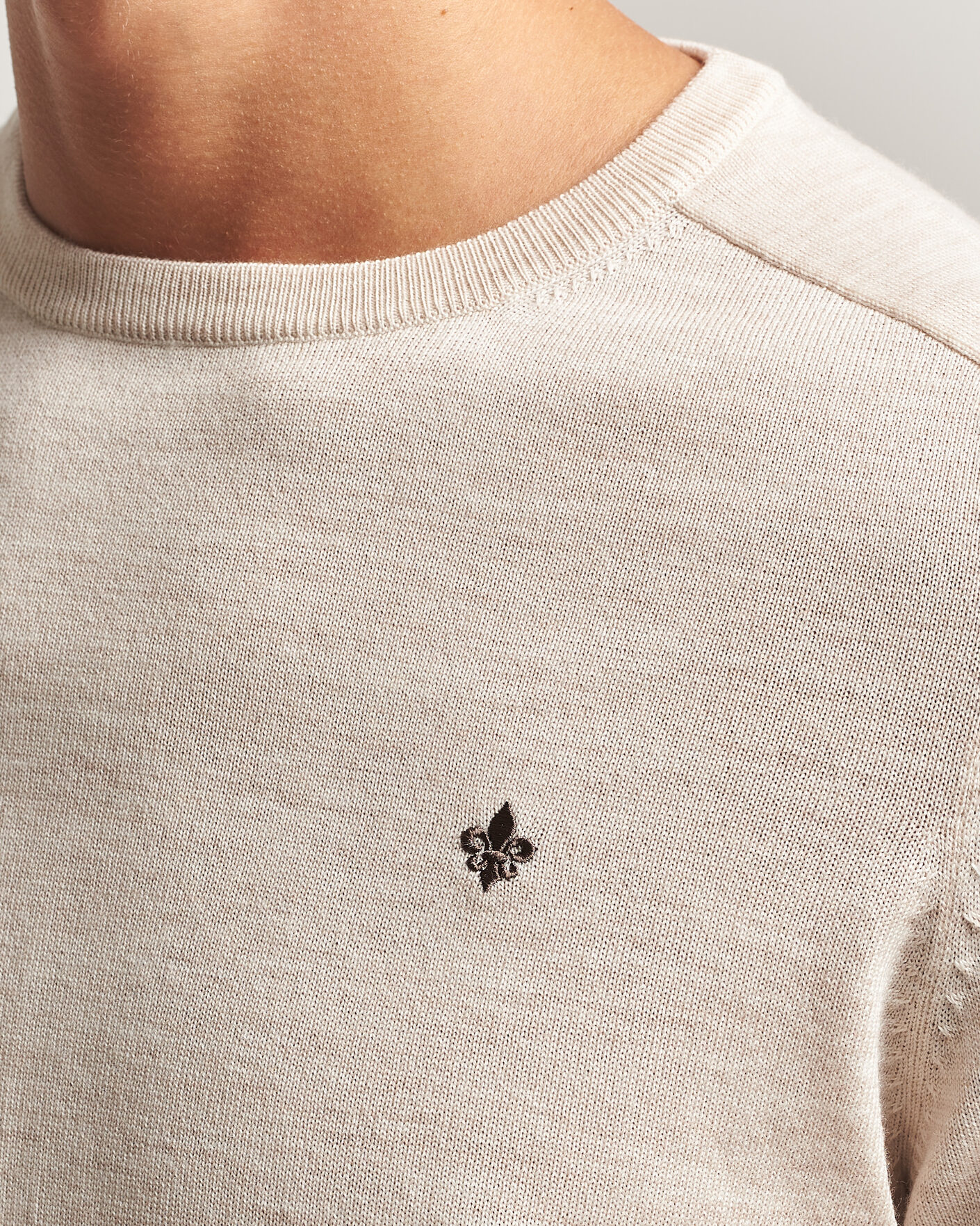 Hombres | Jerséis y prendas de punto | Morris | Merino O-Neck Off White