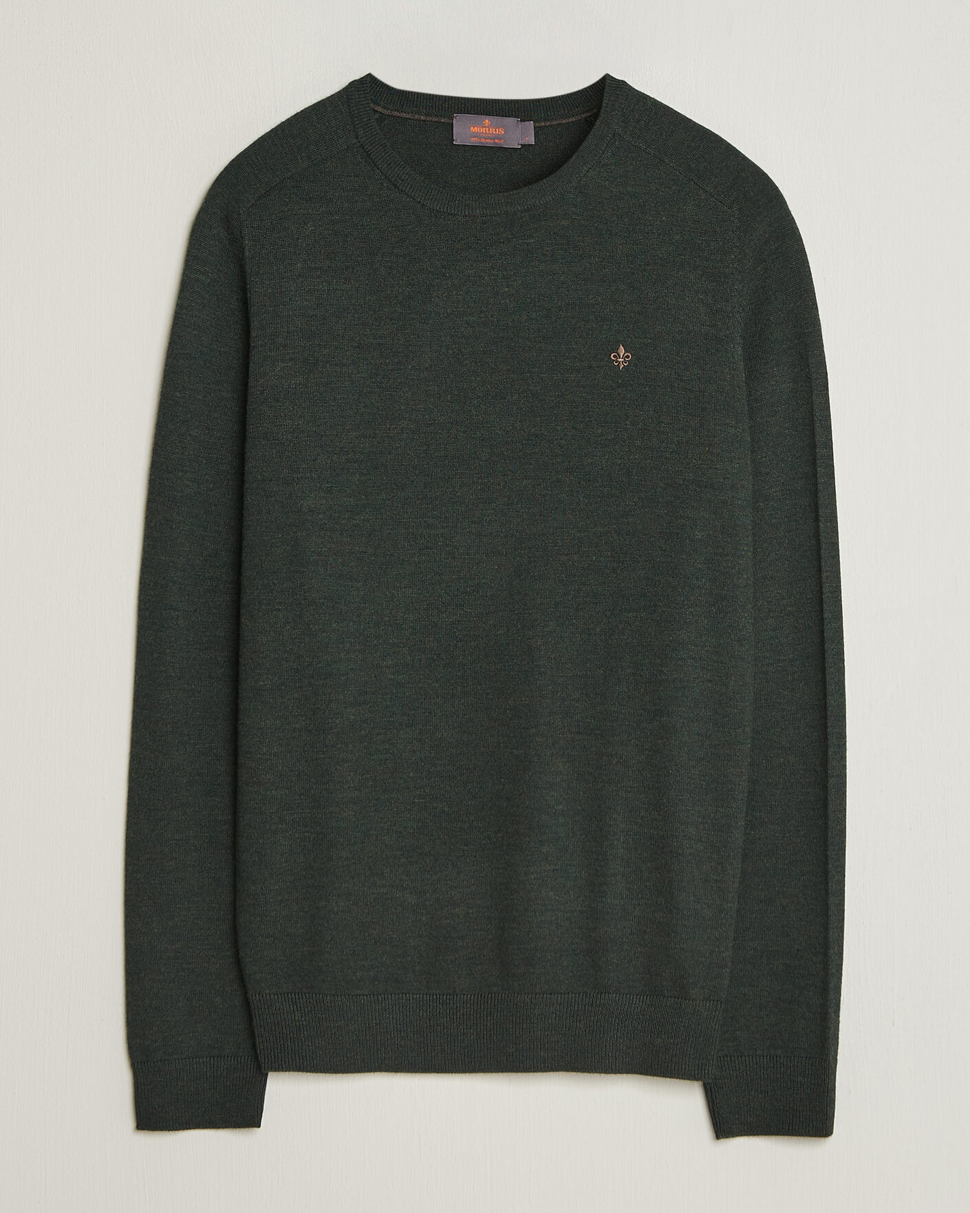 Hombres | Jerséis y prendas de punto | Morris | Merino O-Neck Olive