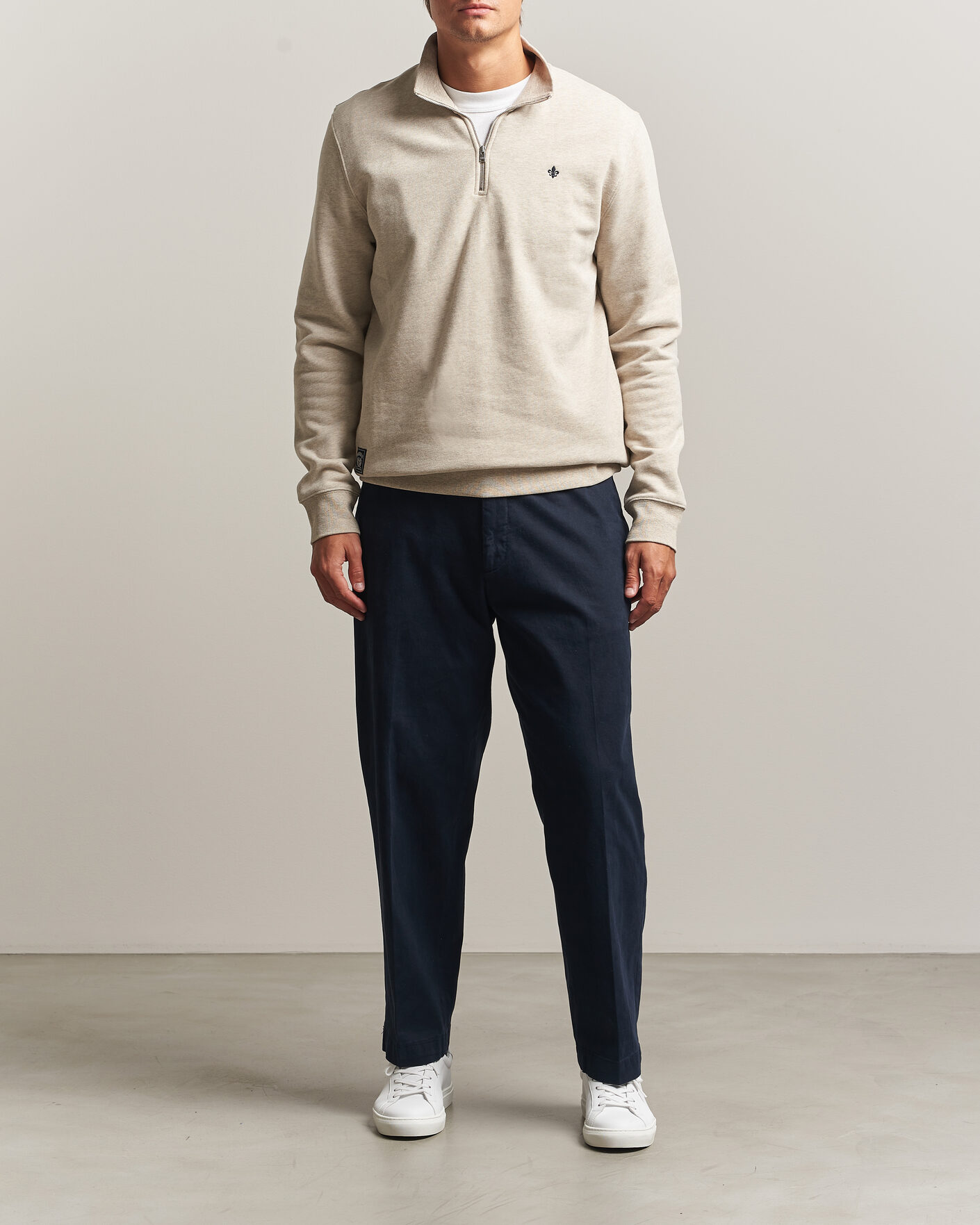 Hombres | Jerséis y prendas de punto | Morris | Brandon Lily Half Zip Khaki