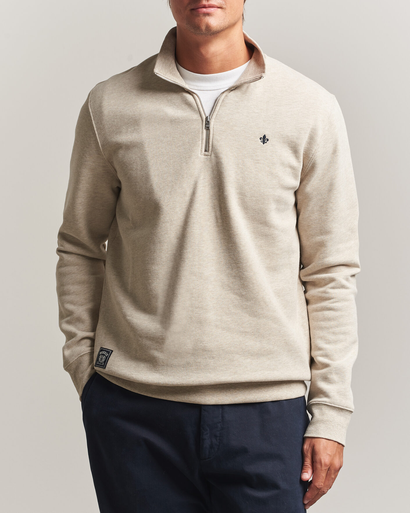 Hombres | Jerséis y prendas de punto | Morris | Brandon Lily Half Zip Khaki