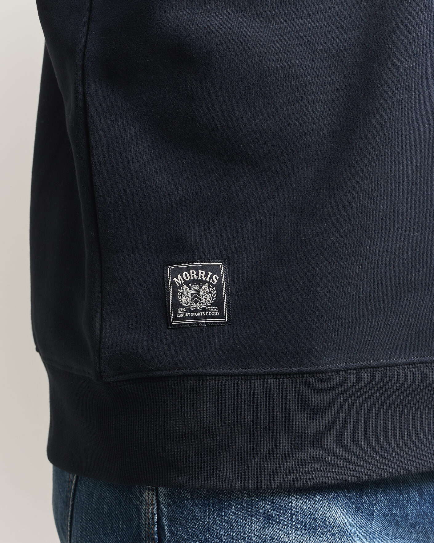 Hombres | Jerséis y prendas de punto | Morris | Brandon Lily Half Zip Old Blue
