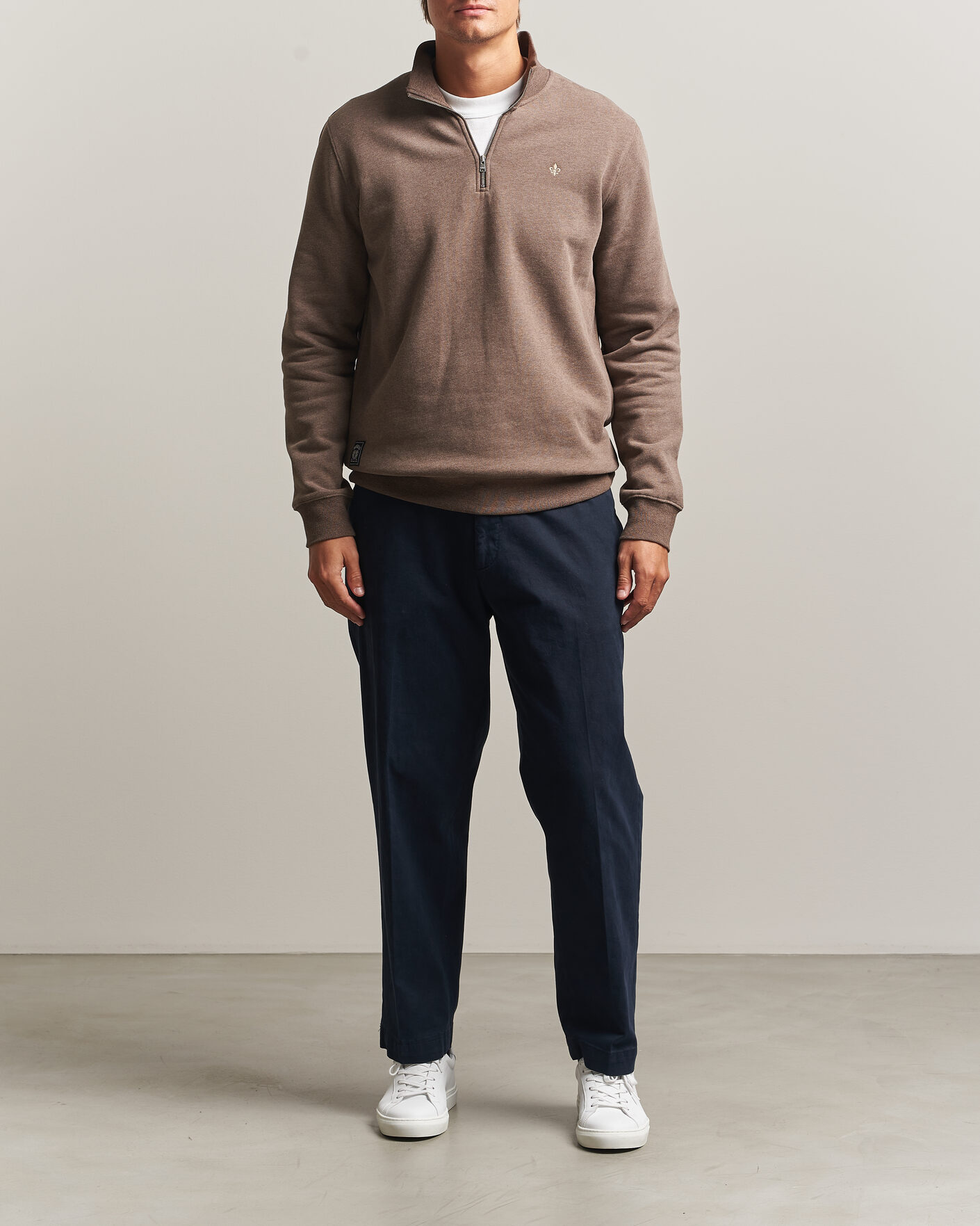 Hombres | Jerséis y prendas de punto | Morris | Brandon Lily Half Zip Brown