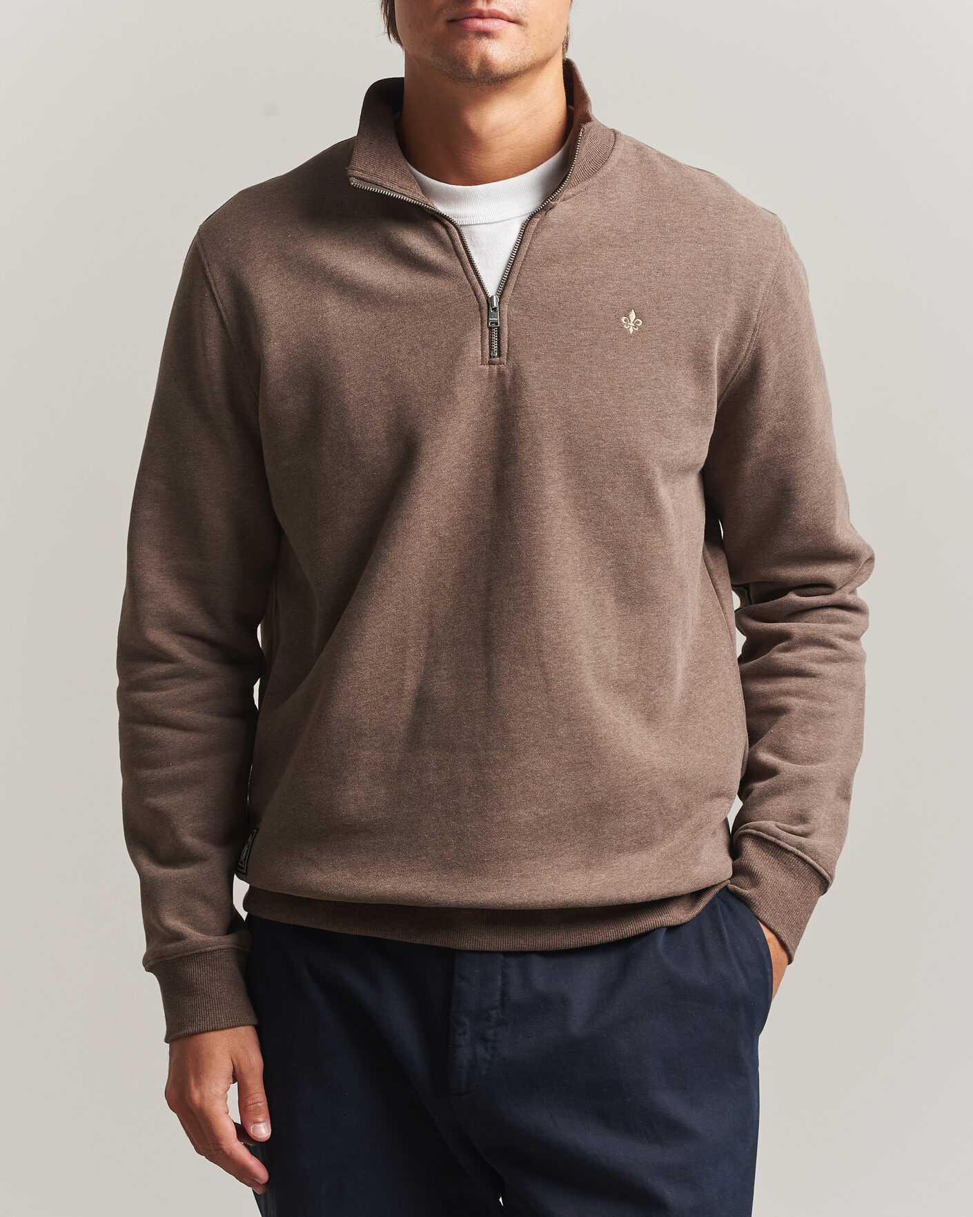 Hombres | Jerséis y prendas de punto | Morris | Brandon Lily Half Zip Brown
