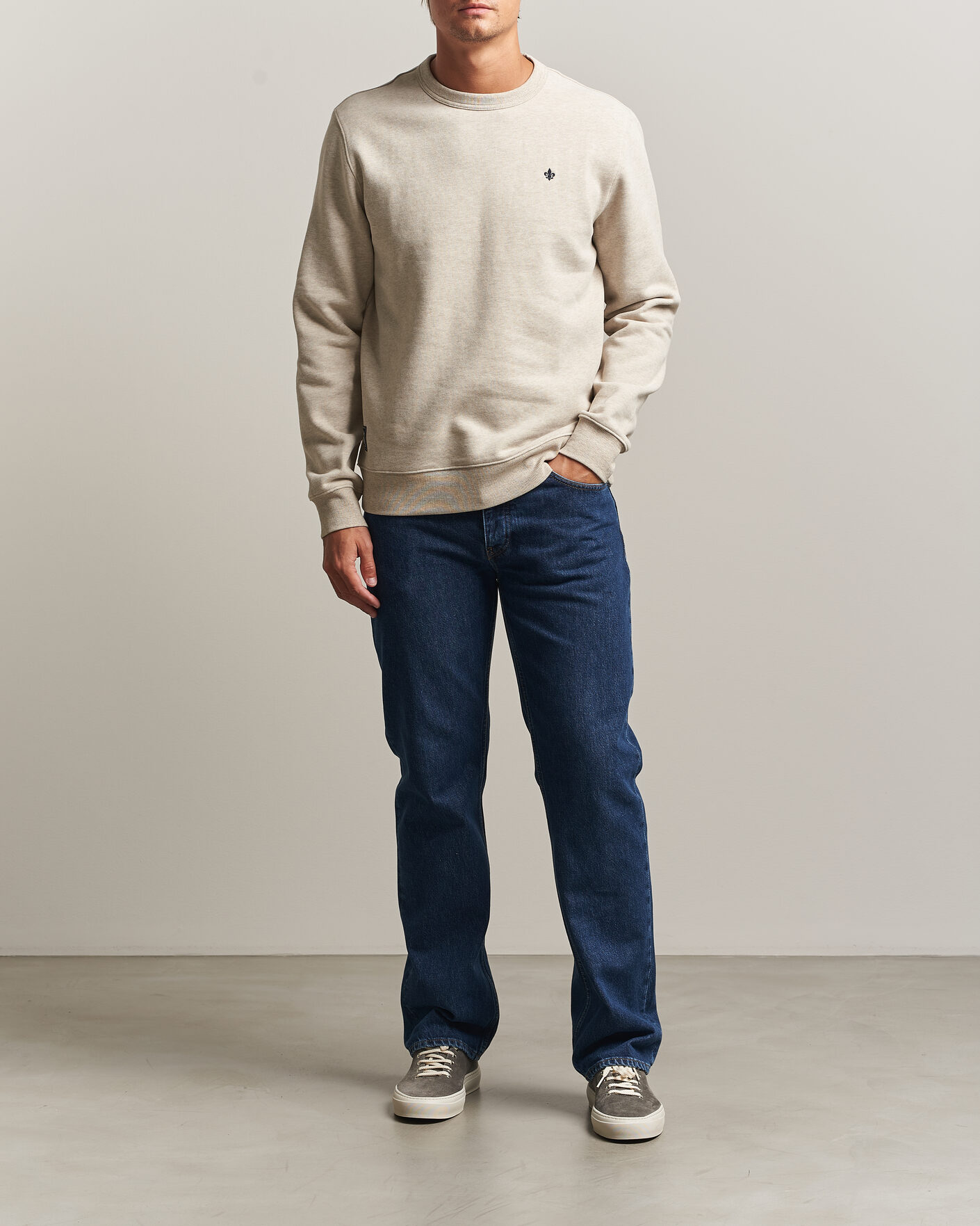 Hombres | Jerséis y prendas de punto | Morris | Brandon Lily Sweatshirt Khaki