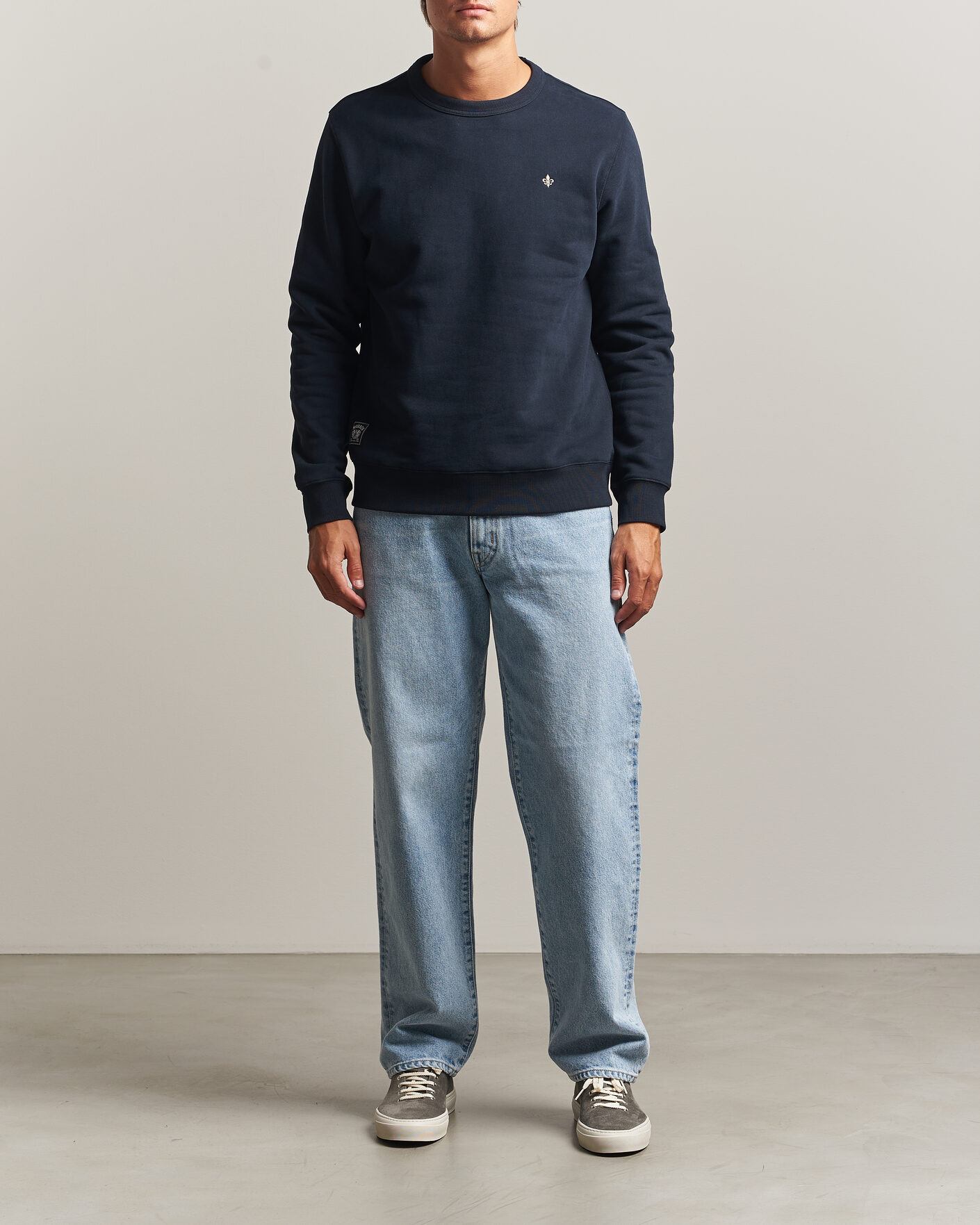 Hombres | Jerséis y prendas de punto | Morris | Brandon Lily Sweatshirt Old Blue