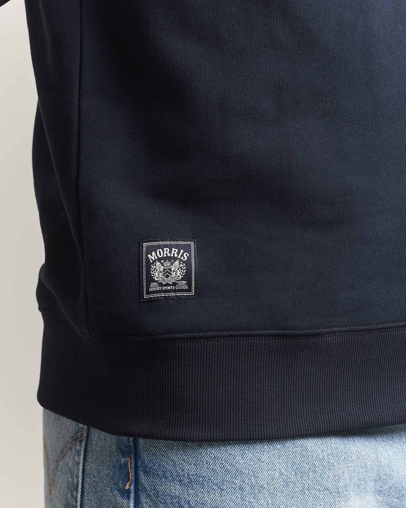 Hombres | Jerséis y prendas de punto | Morris | Brandon Lily Sweatshirt Old Blue