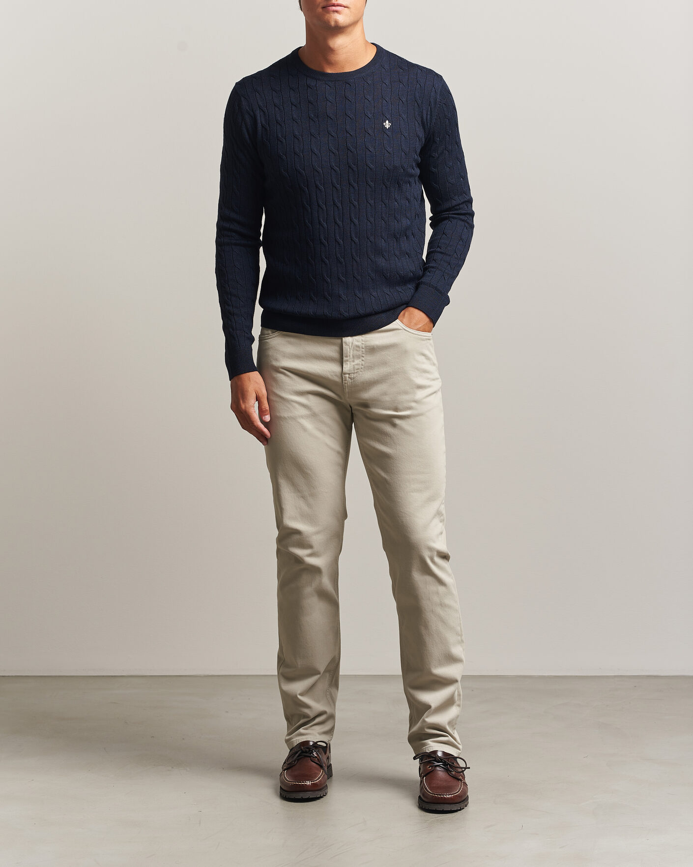 Hombres | Pantalones | Morris | James Brushed 5-Pocket Pant Khaki