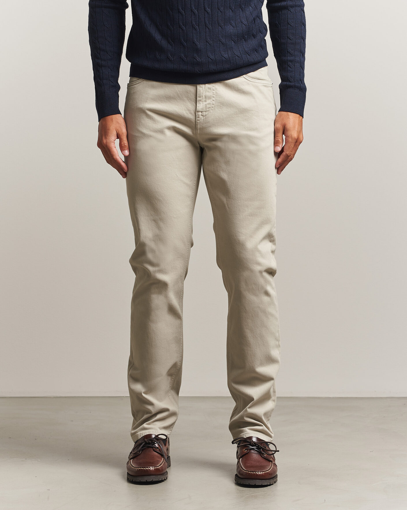 Hombres | Pantalones | Morris | James Brushed 5-Pocket Pant Khaki