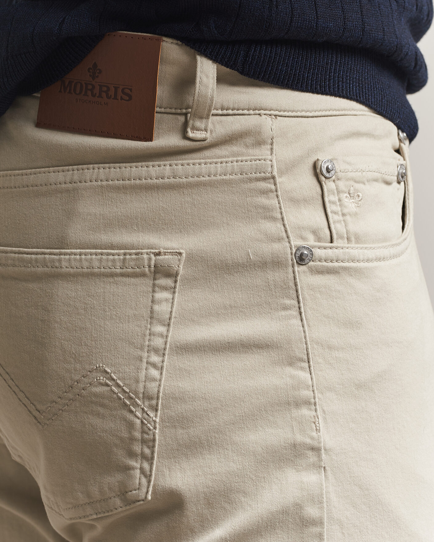 Hombres | Pantalones | Morris | James Brushed 5-Pocket Pant Khaki