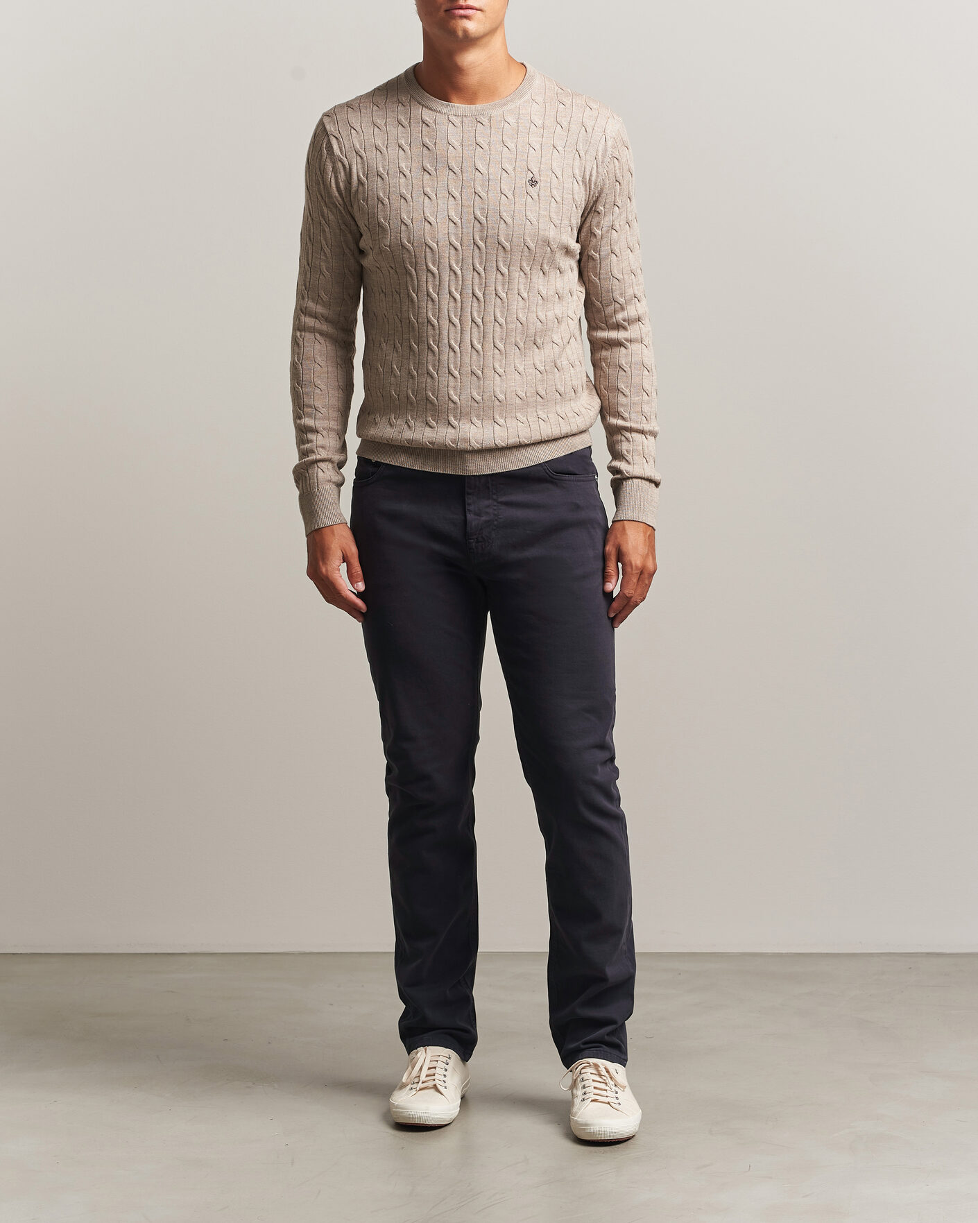 Hombres | Pantalones | Morris | James Brushed 5-Pocket Pant Blue