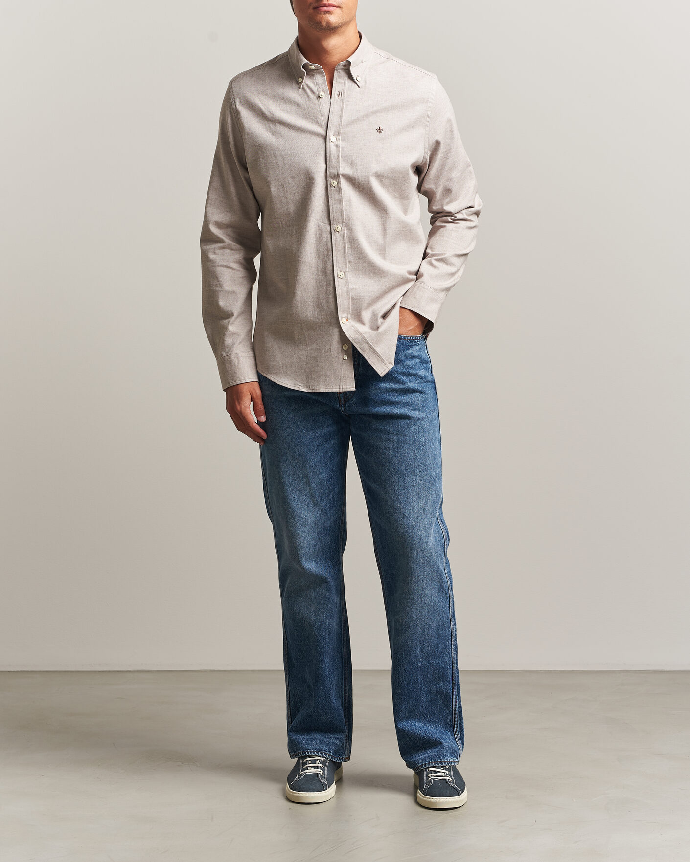 Hombres | Camisas | Morris | Watts Flannel Shirt Khaki