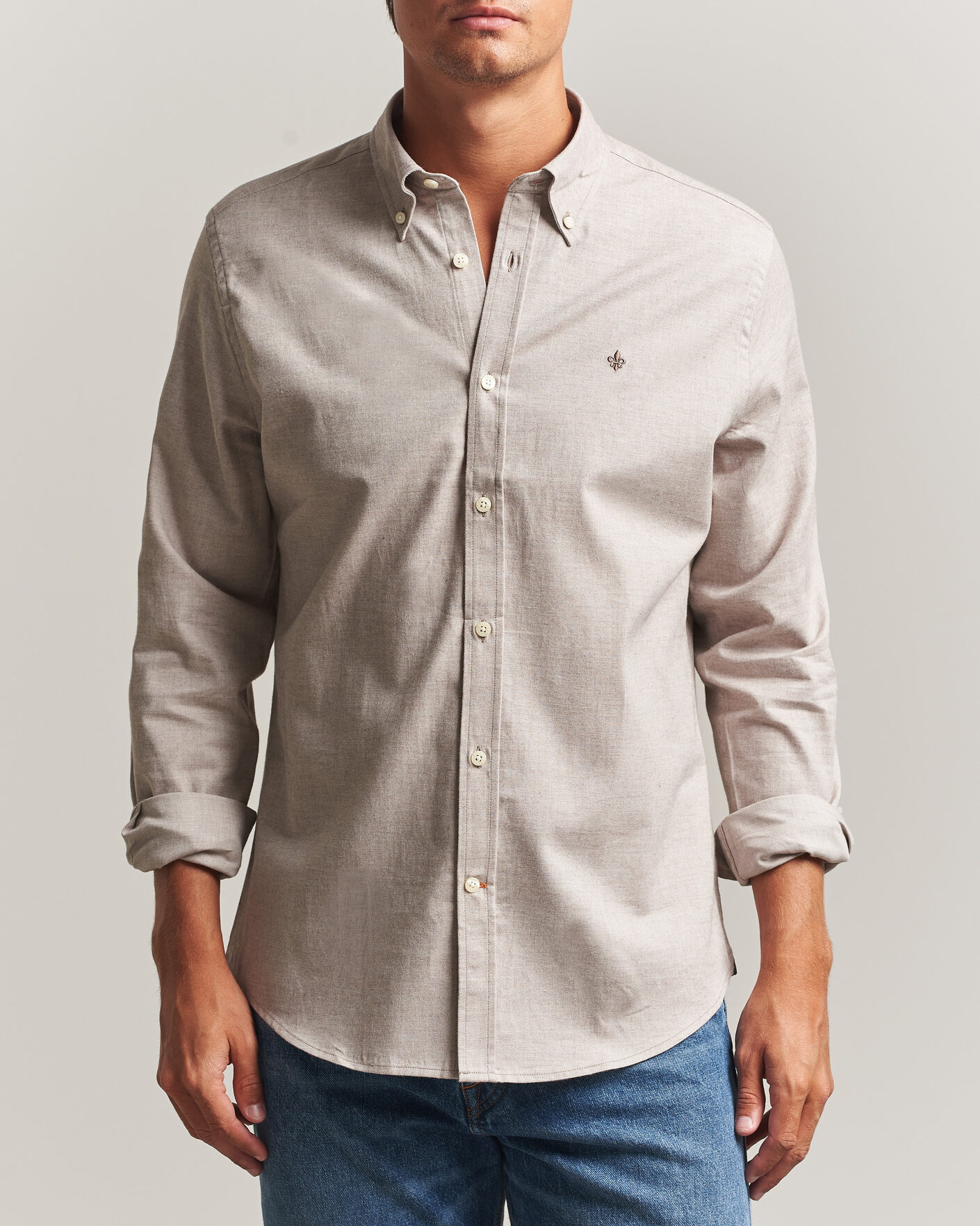 Hombres | Camisas | Morris | Watts Flannel Shirt Khaki