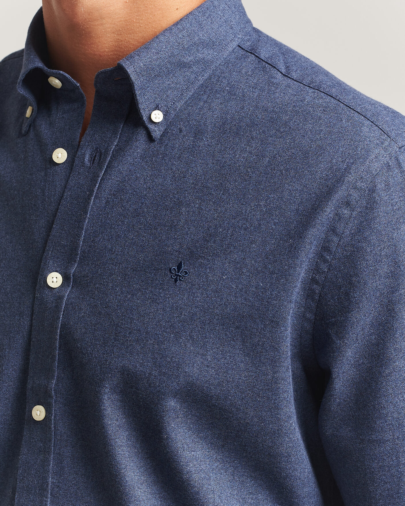 Hombres | Camisas | Morris | Watts Flannel Shirt Navy