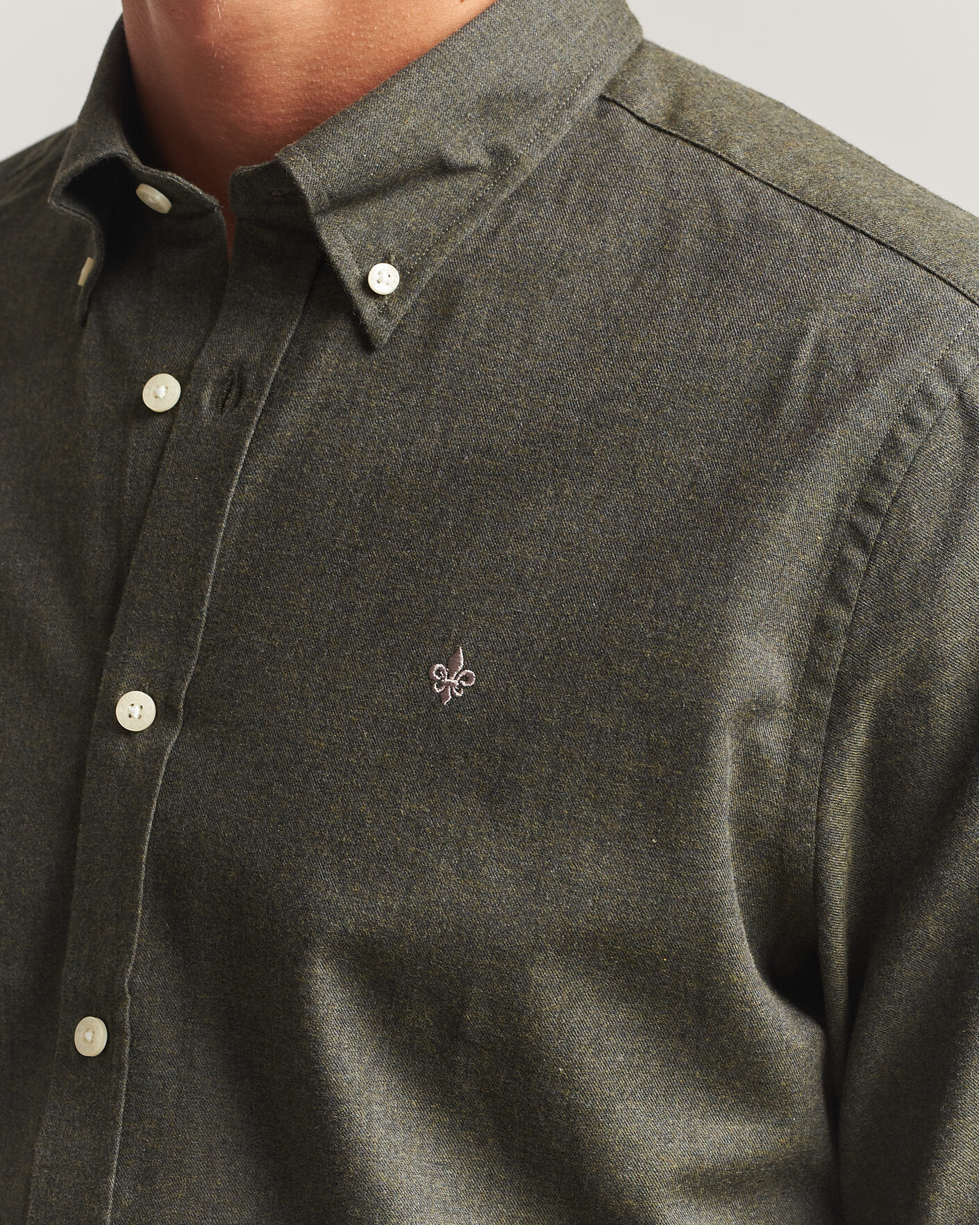 Hombres | Camisas | Morris | Watts Flannel Shirt Olive