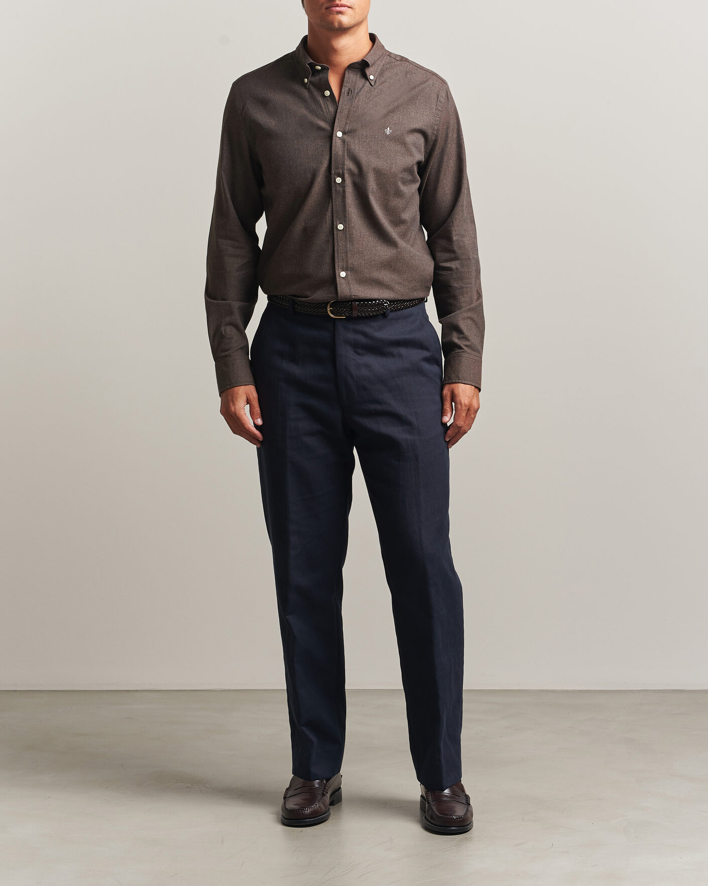 Hombres | Camisas | Morris | Watts Flannel Shirt Brown