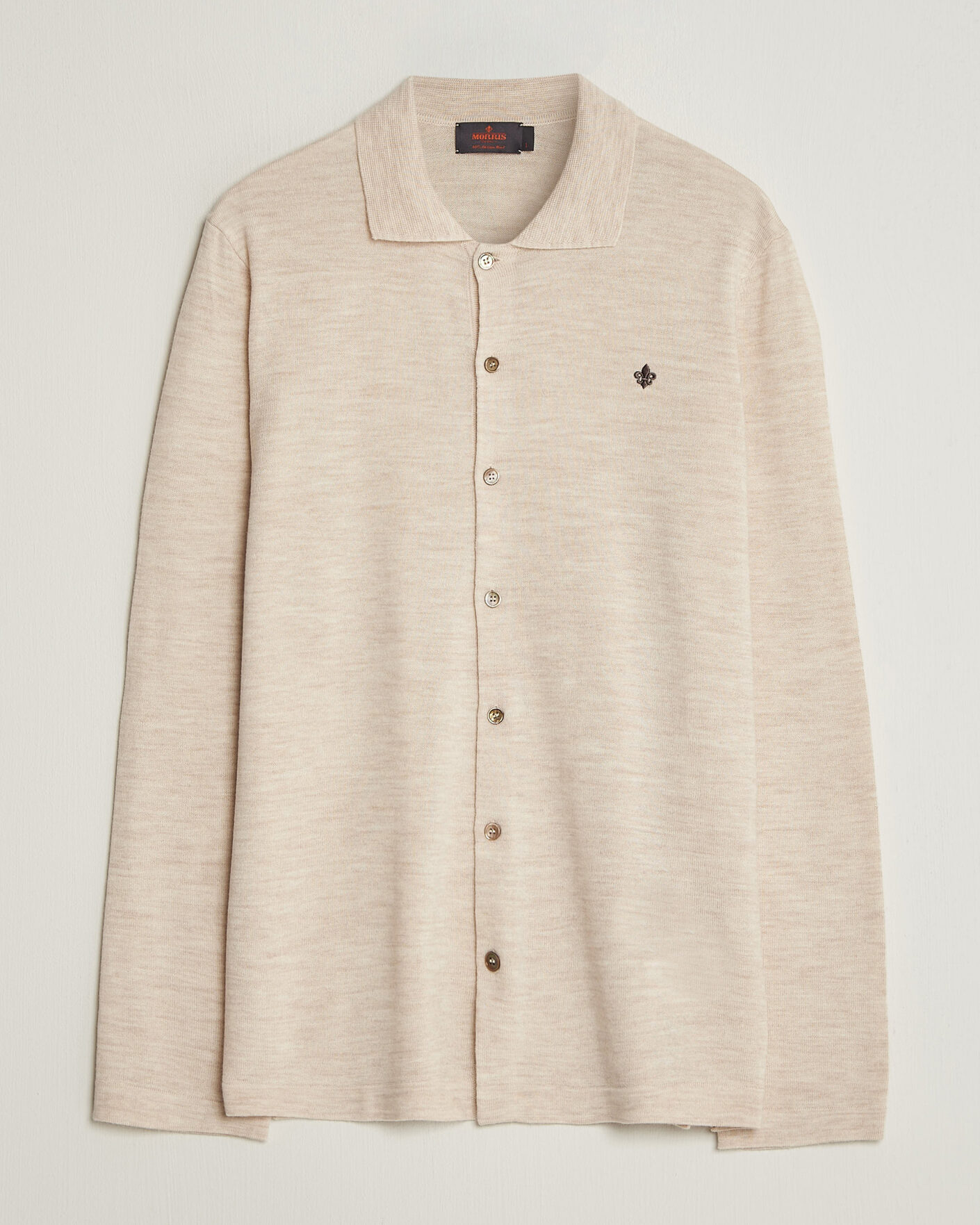 Hombres | Camisas | Morris | Merino Shirt Cardigan Off White