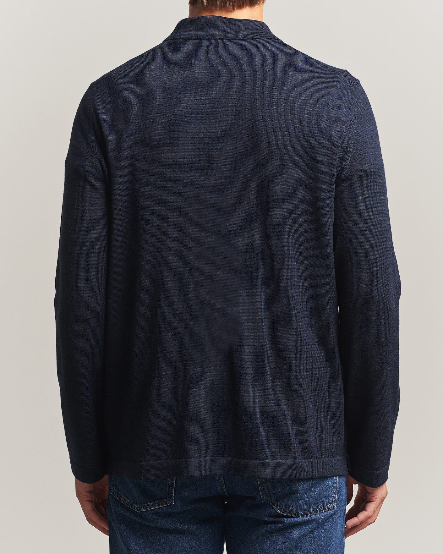 Hombres | Camisas | Morris | Merino Shirt Cardigan Navy