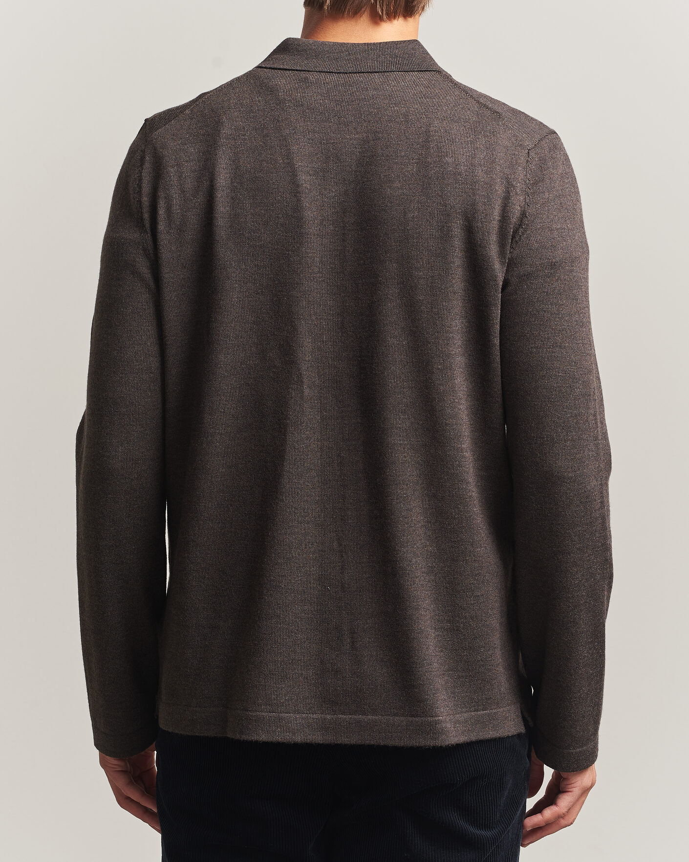 Hombres | Camisas | Morris | Merino Shirt Cardigan Brown