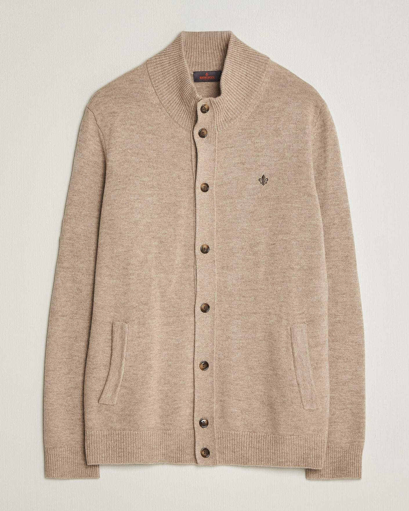 Hombres | Jerséis y prendas de punto | Morris | Hertford Button Cardigan Khaki