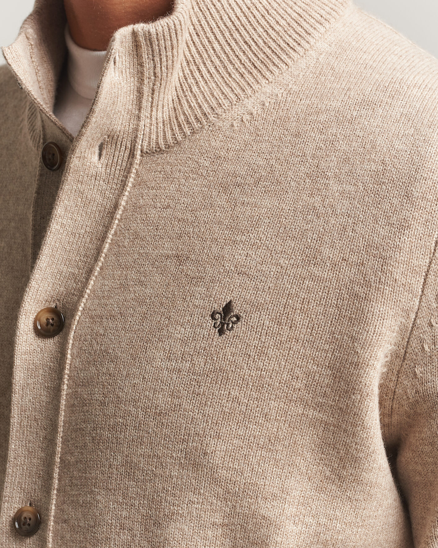 Hombres | Jerséis y prendas de punto | Morris | Hertford Button Cardigan Khaki
