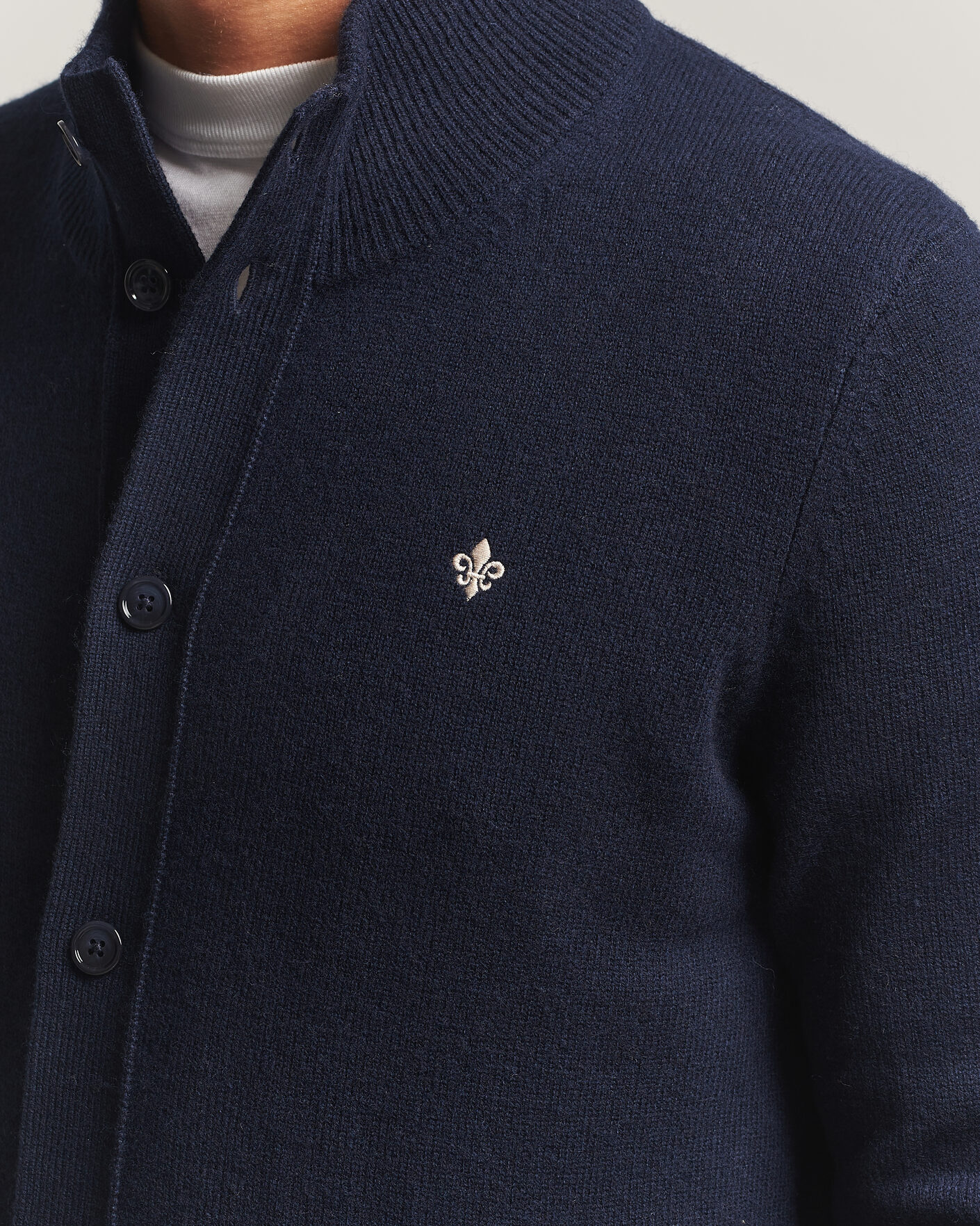 Hombres | Jerséis y prendas de punto | Morris | Hertford Button Cardigan Navy