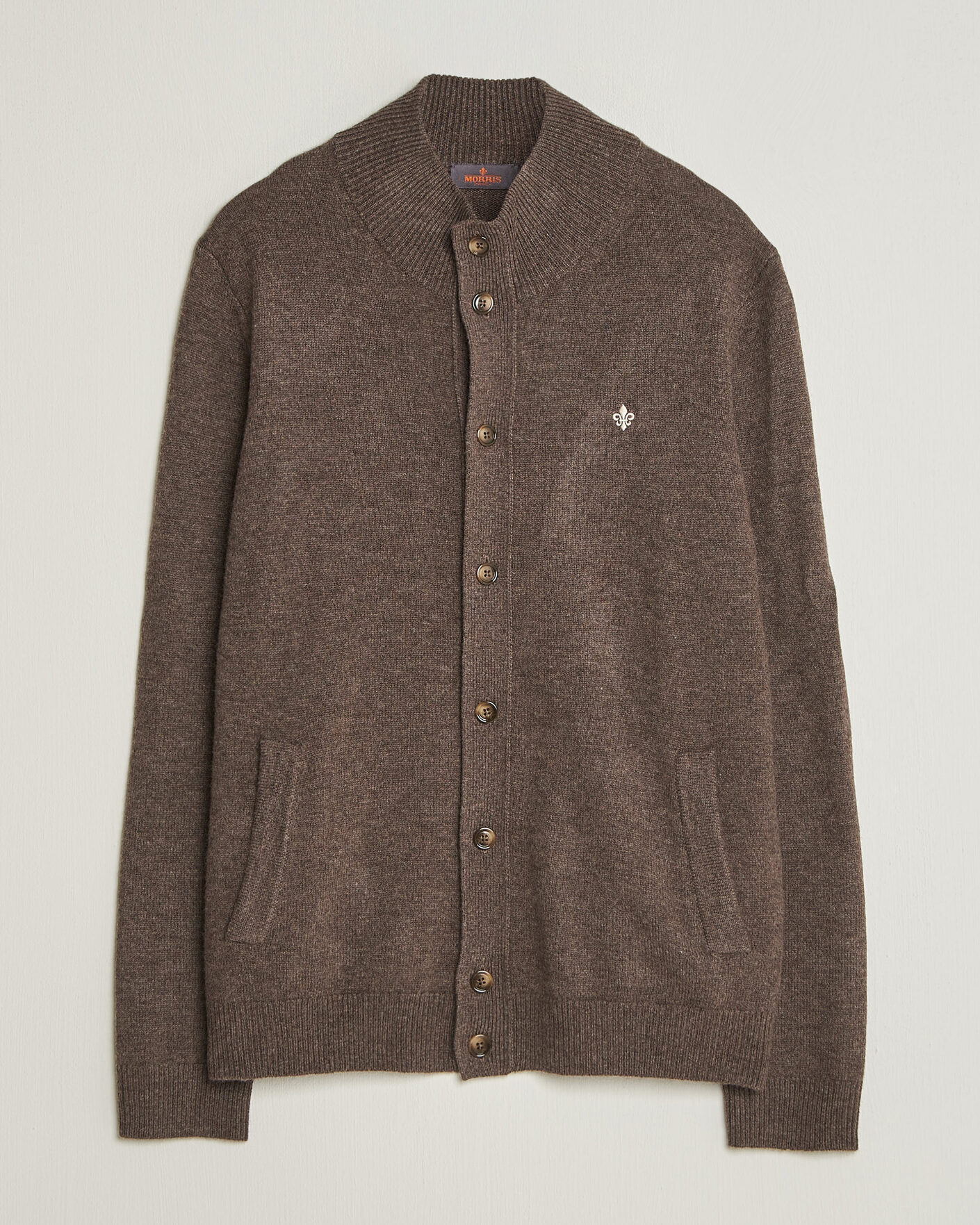 Hombres | Jerséis y prendas de punto | Morris | Hertford Button Cardigan Brown