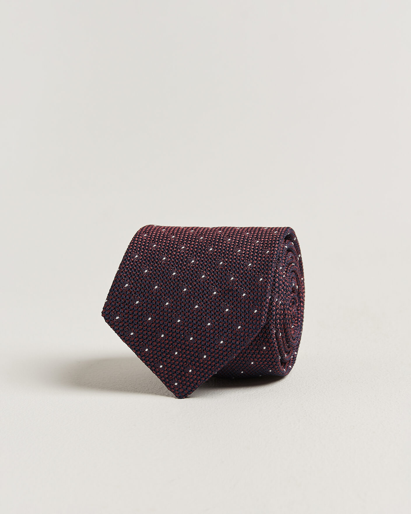 Hombres | Corbatas | Amanda Christensen | Silk Grenadine Dot 8cm Tie Wine