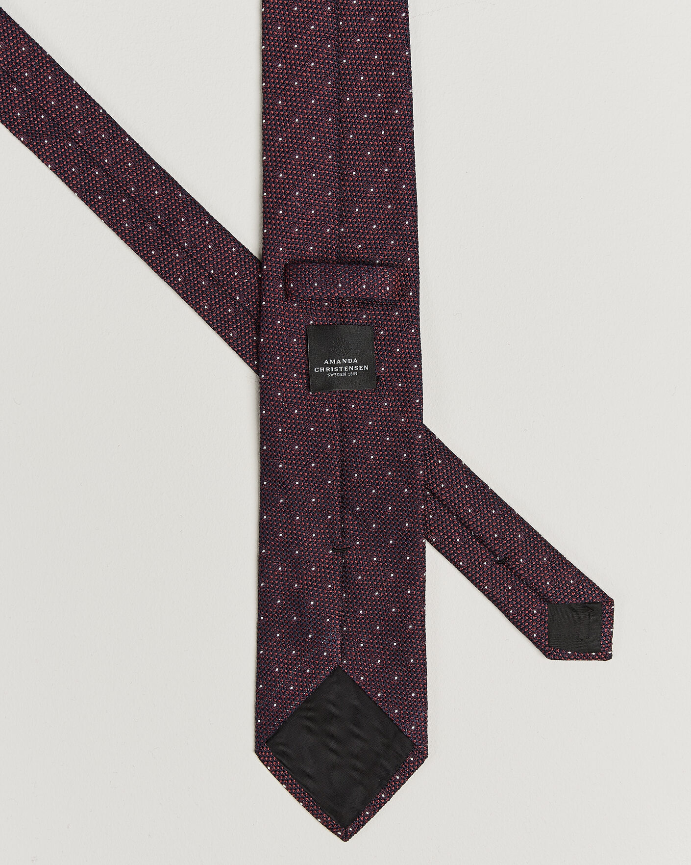 Hombres | Corbatas | Amanda Christensen | Silk Grenadine Dot 8cm Tie Wine