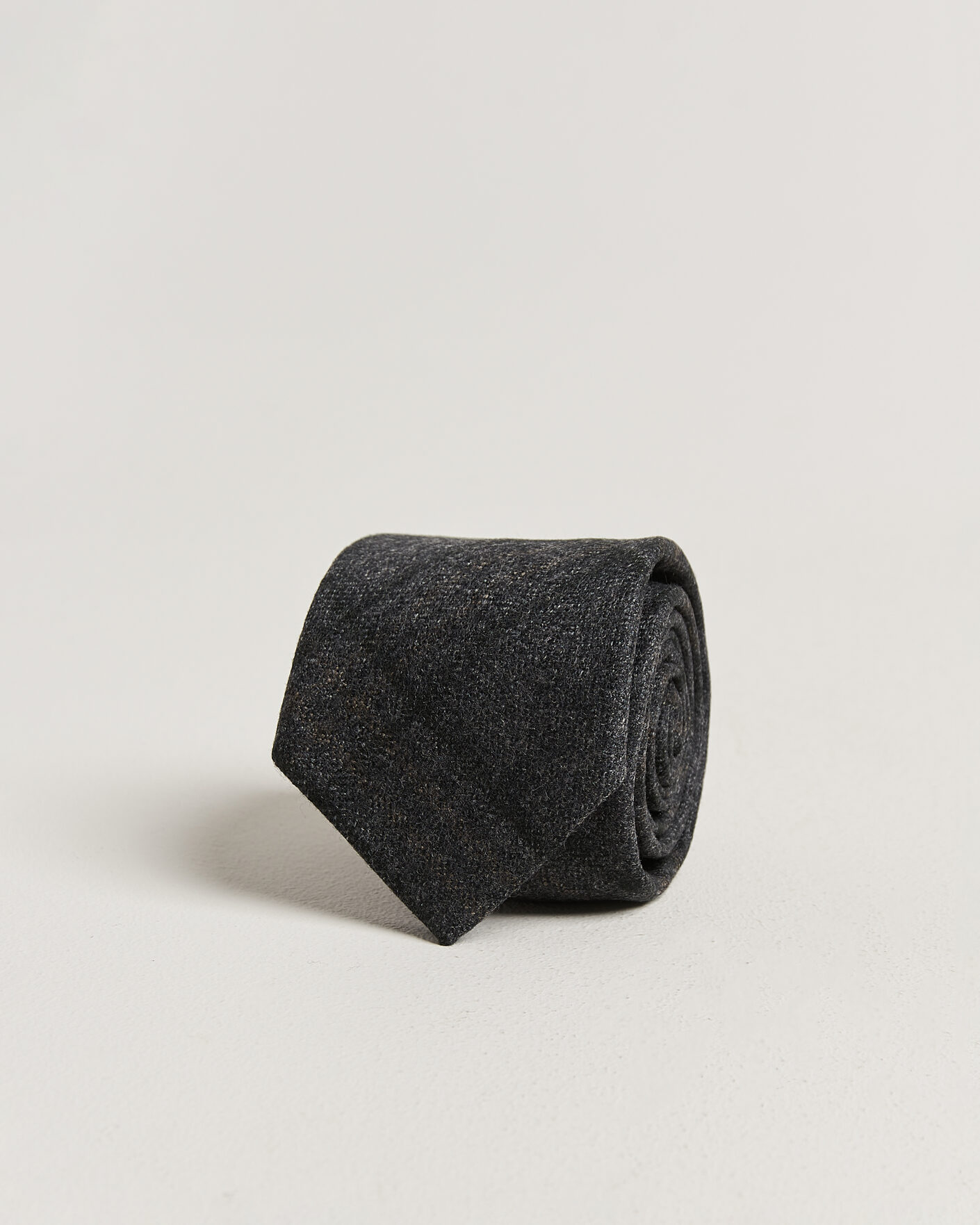 Hombres | Corbatas | Amanda Christensen | Wool Checked 8cm Tie Dark Grey